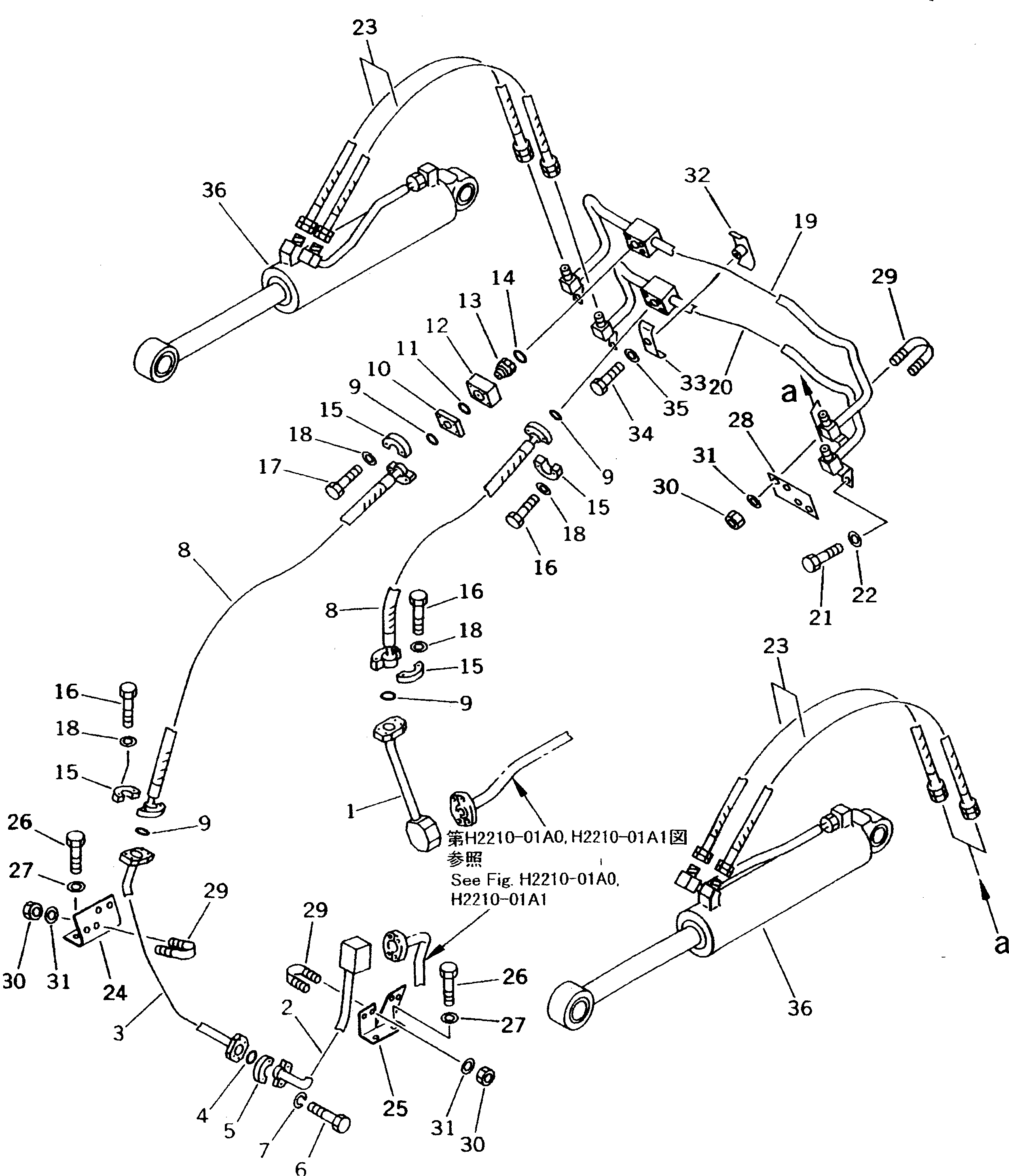 Трубка 130-62-82381 Komatsu