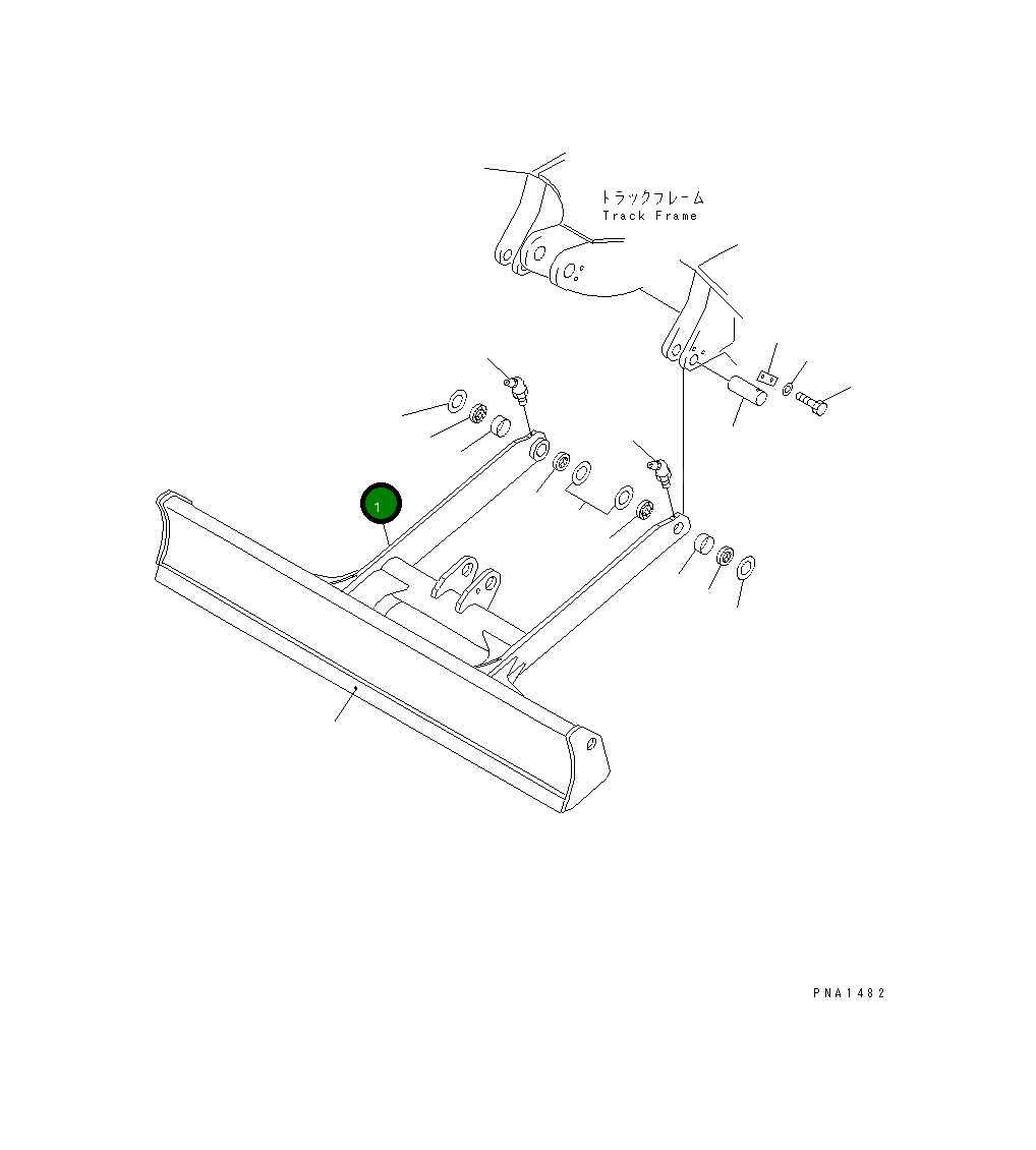 Отвал в сборе 20U-71-00022 Komatsu