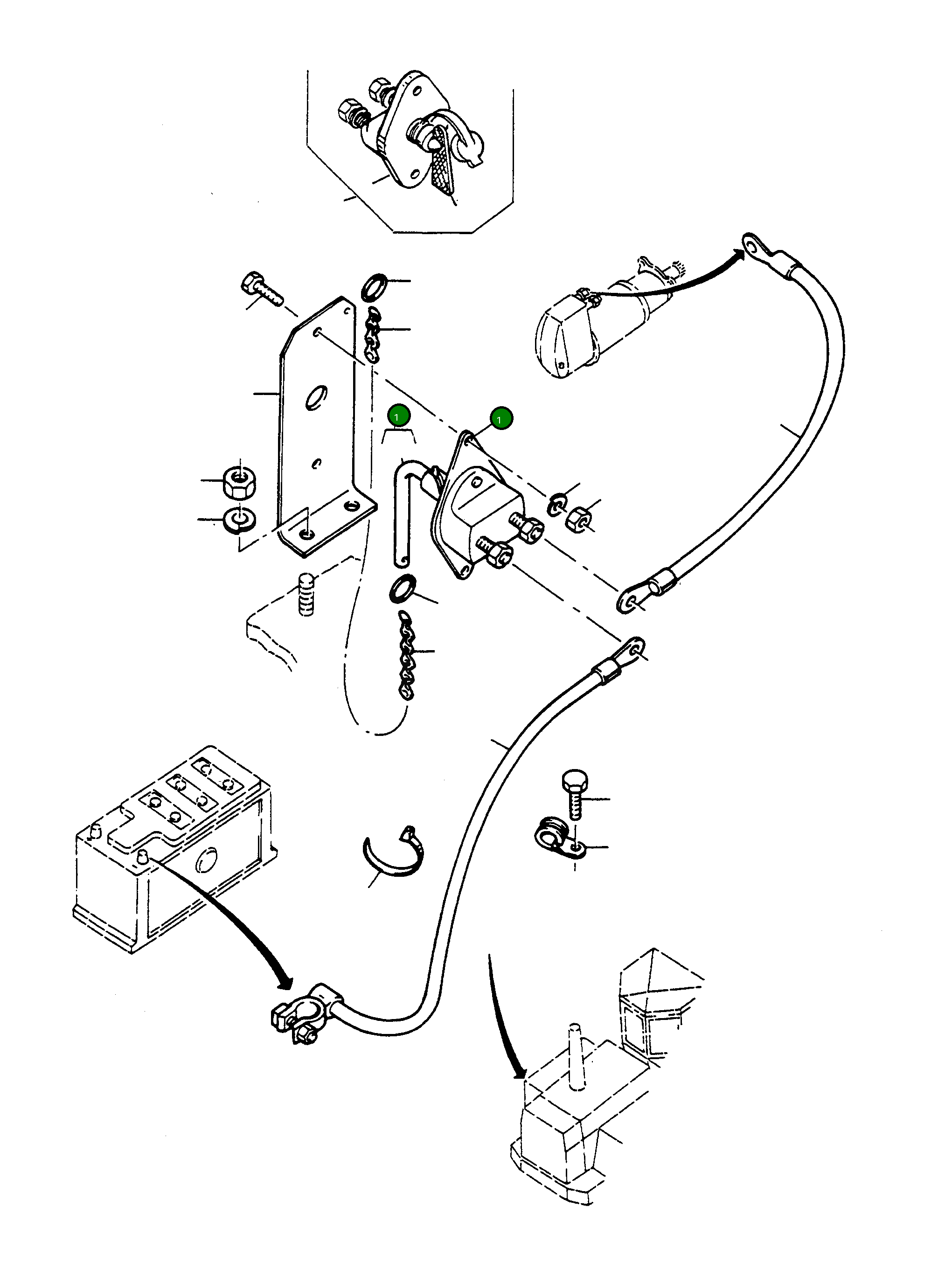 Главный выключатель аккумулятора 3002733X1 Komatsu
