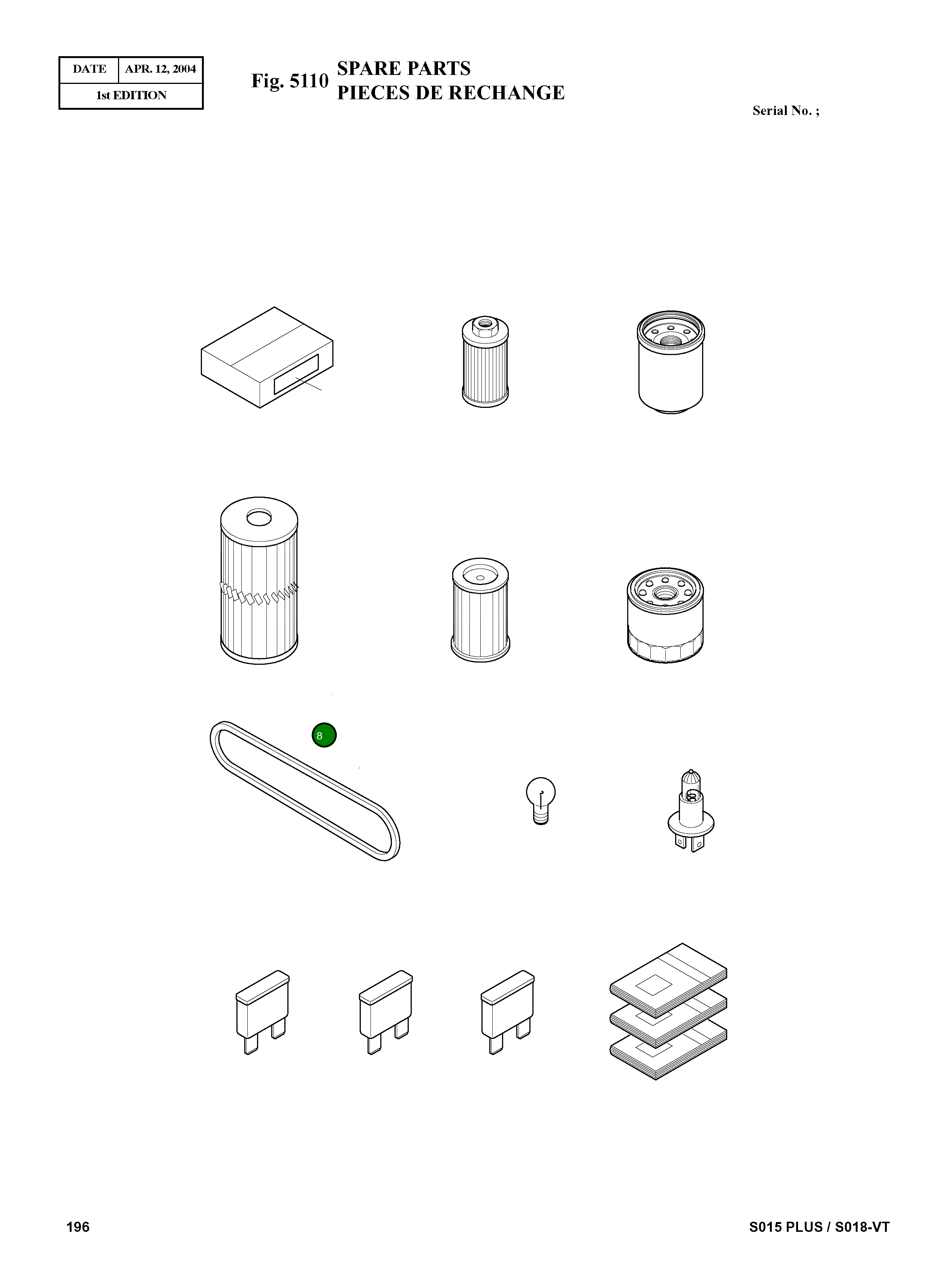 Ремень вентилятора двигателя 2106-1018D5 Komatsu