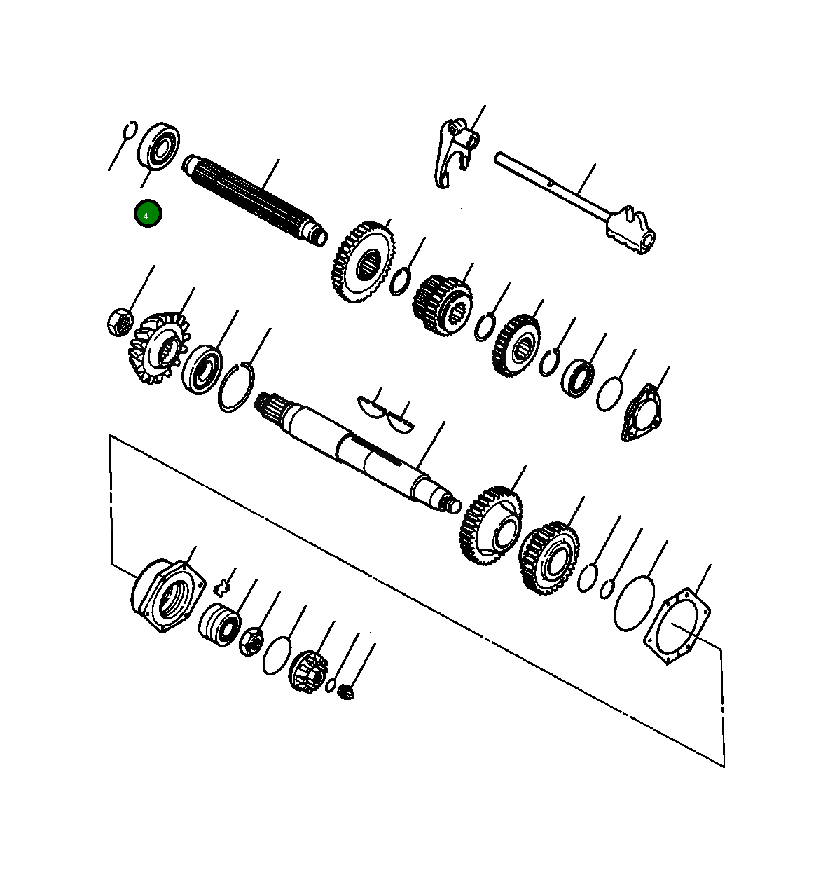 Подшипник шлицевого вала (задний) 272 479 R92 Komatsu