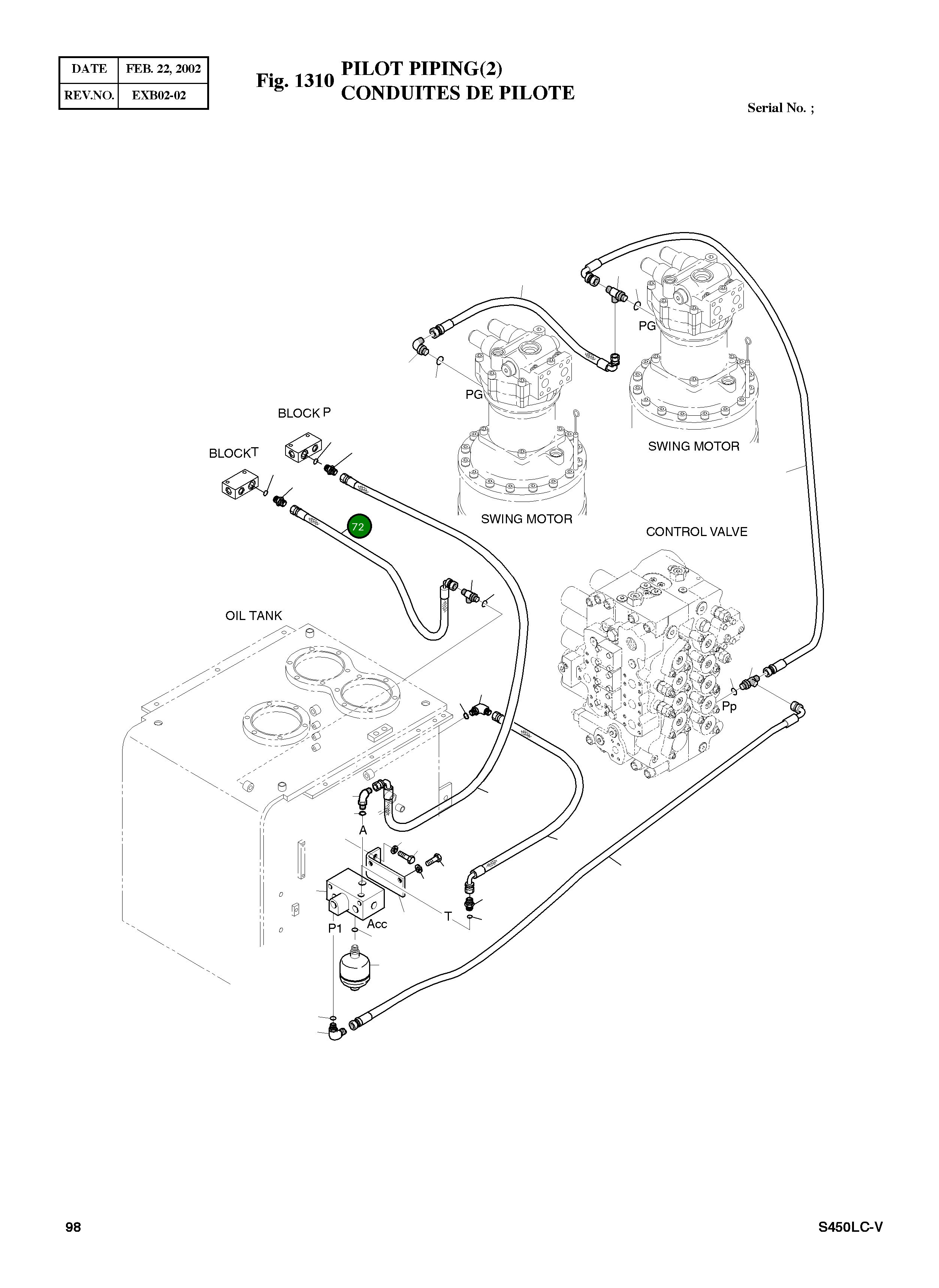 Шланг PF1/2-2250L 2184-1046D159 Komatsu