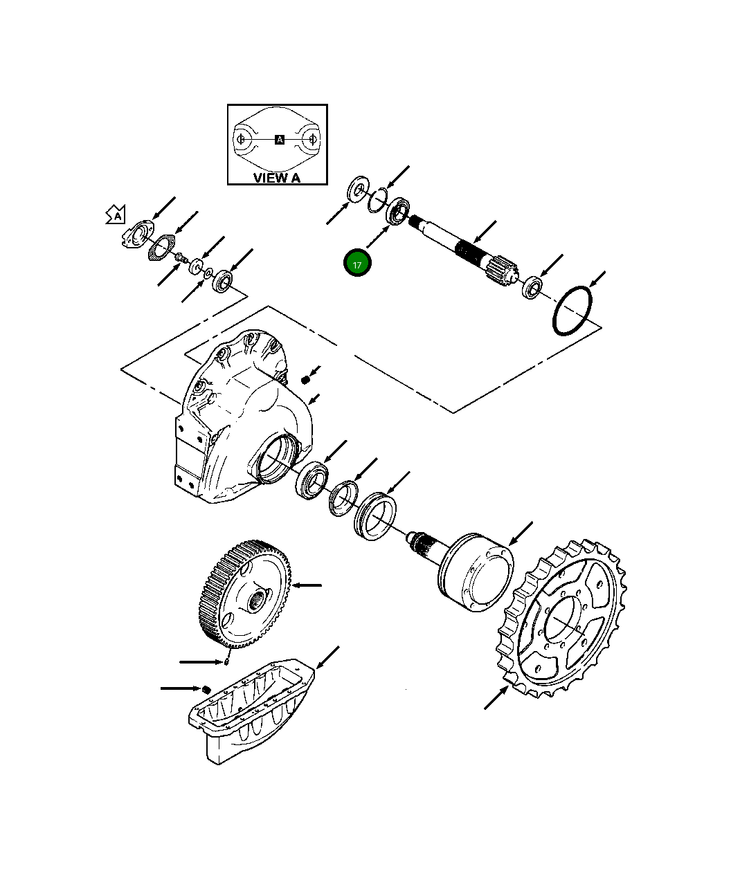 Конический роликовый подшипник (внутренний) 659 713 R91 Komatsu