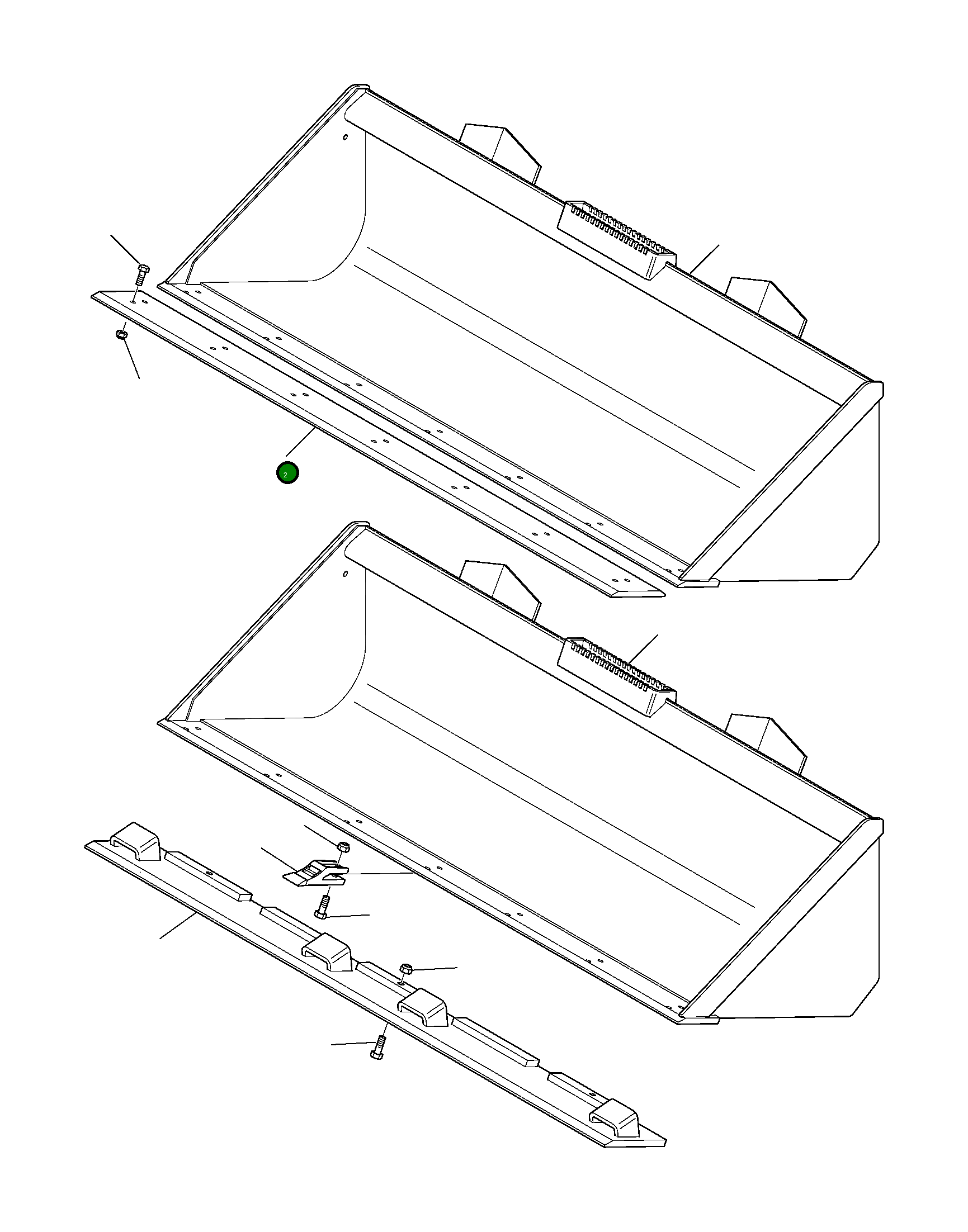 Отвал L=1880 мм (опция) 37C-70-12310 Komatsu