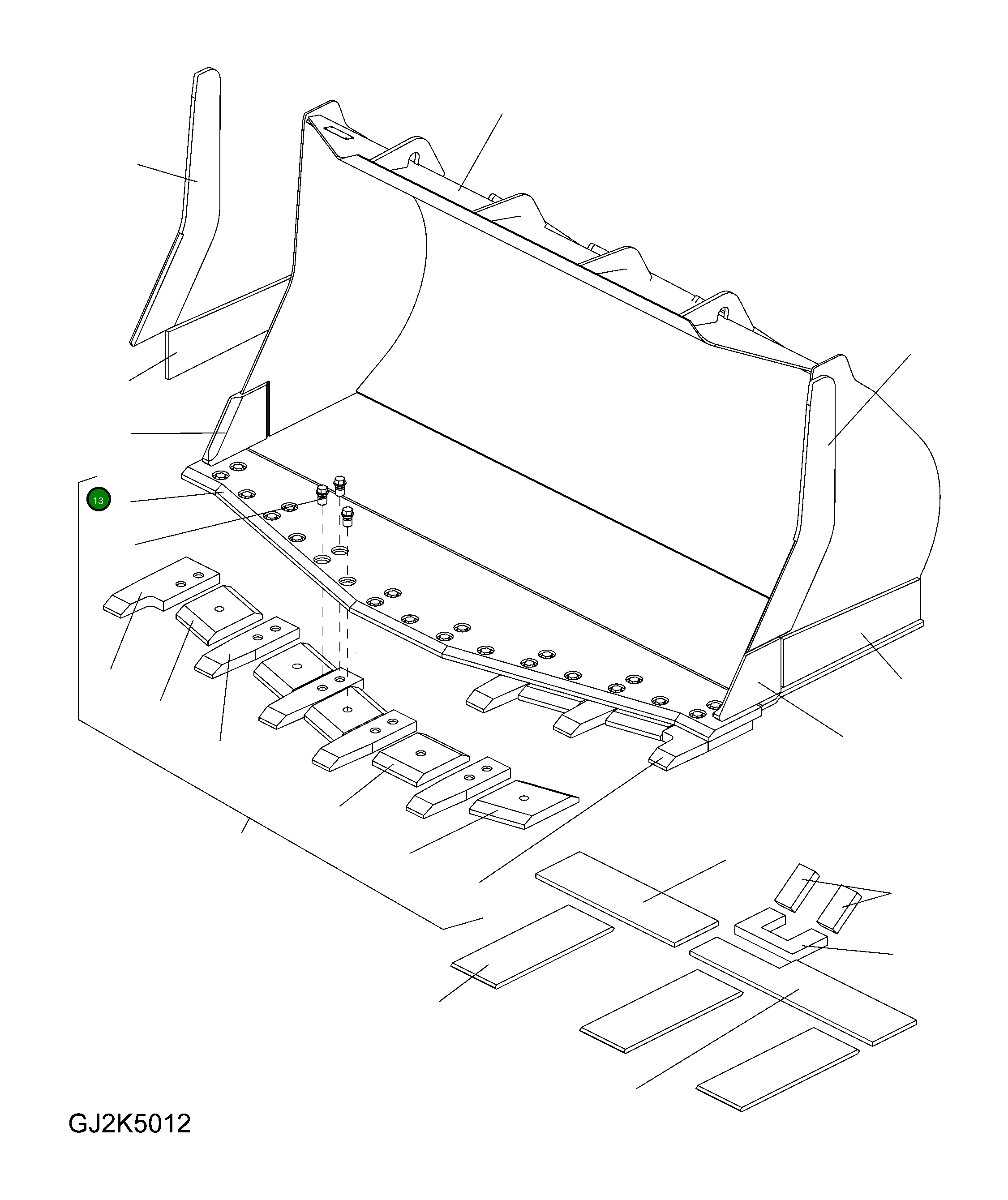 Отвал (сварной) 421-75-H2560 Komatsu