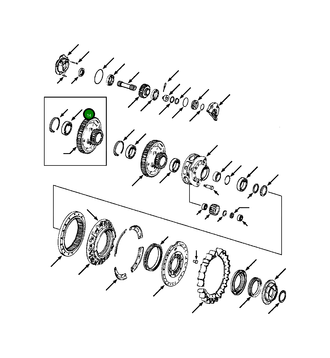 Сферический подшипник (старого типа) 625 374 C93 Komatsu