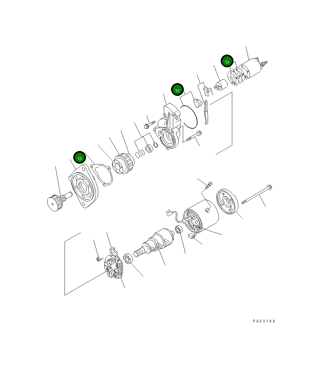 Комплект уплотнений YMX211448004 Komatsu