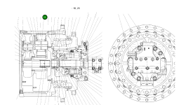Игольчатый подшипник K9005136 Komatsu