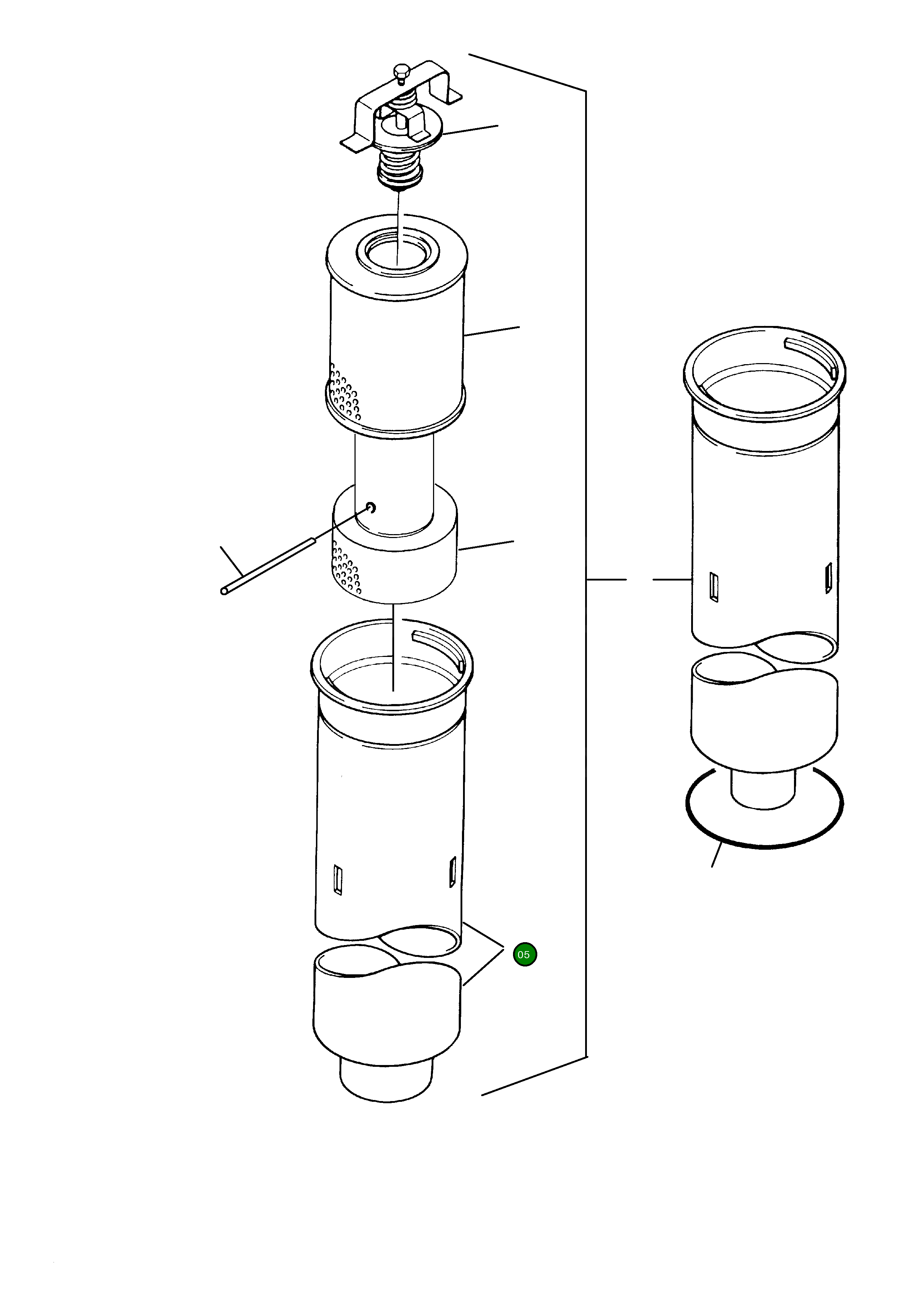 Фильтровальная трубка с O-кольцом 766 395 73 Komatsu