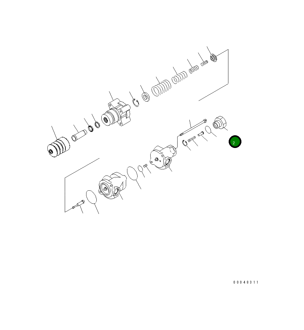 Гайка 425-43-36710 Komatsu