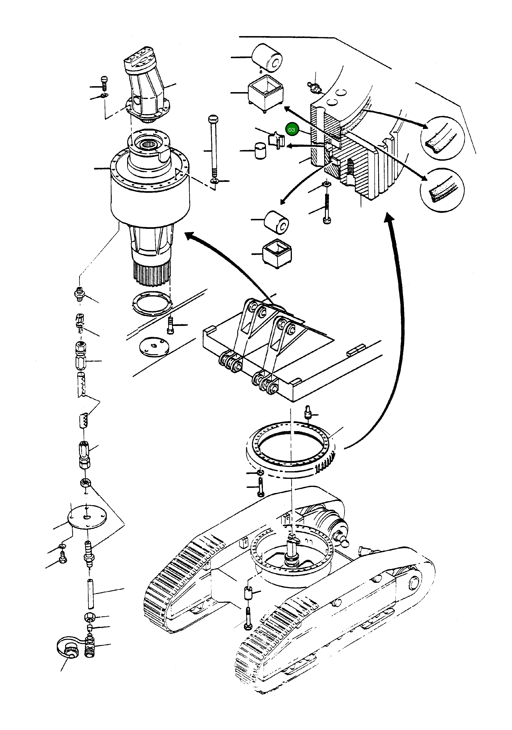 Обойма подшипника (не обслуживается в полевых условиях) 593 478 40 Komatsu