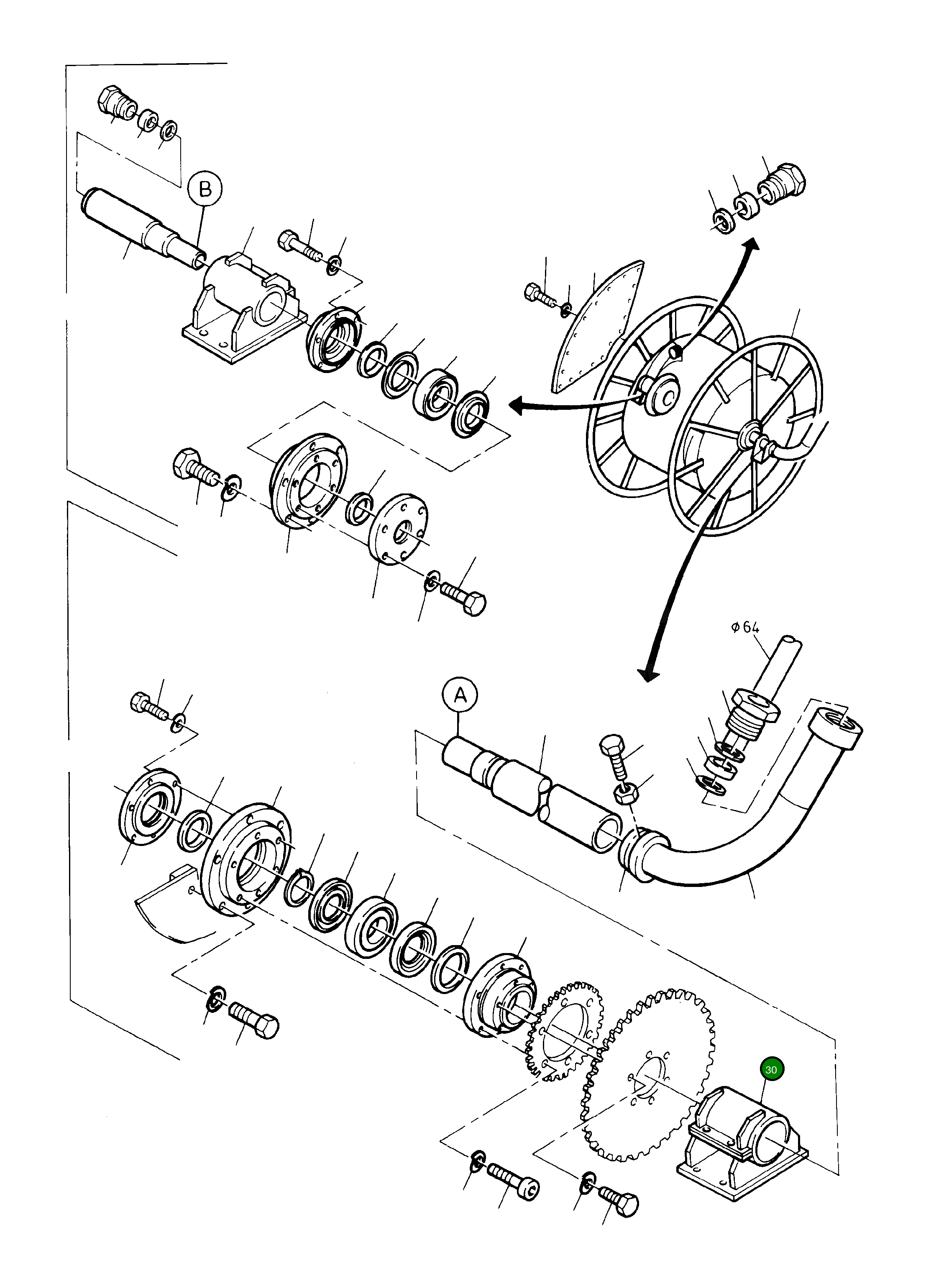 Опора подшипника 761 238 73 Komatsu