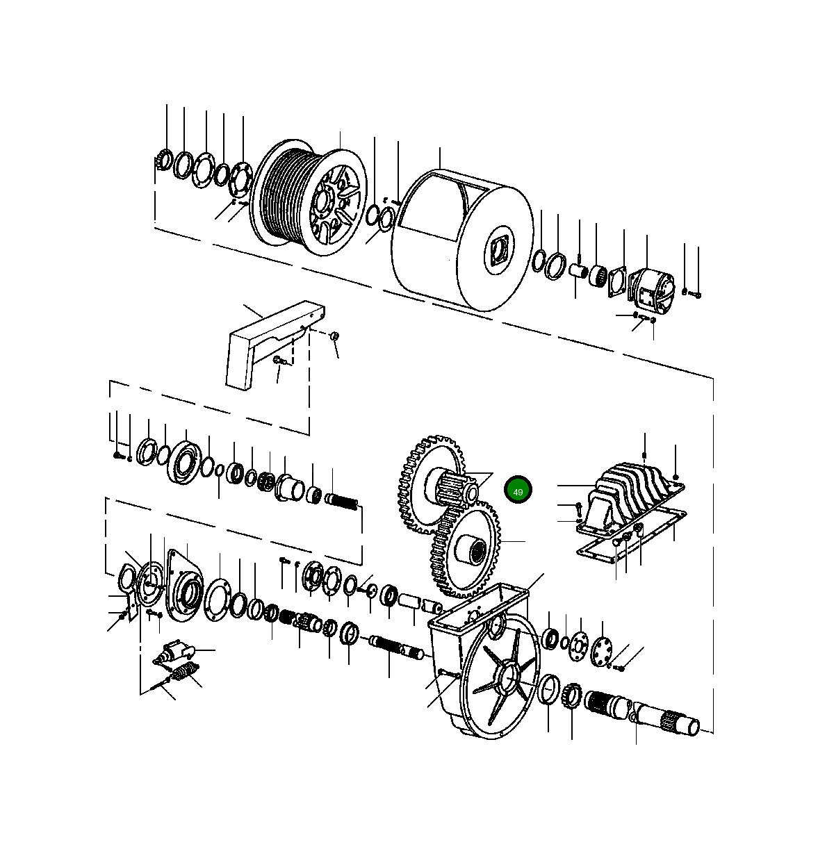 Подшипниковый узел ведущей шестерни в сборе 70 570 Komatsu