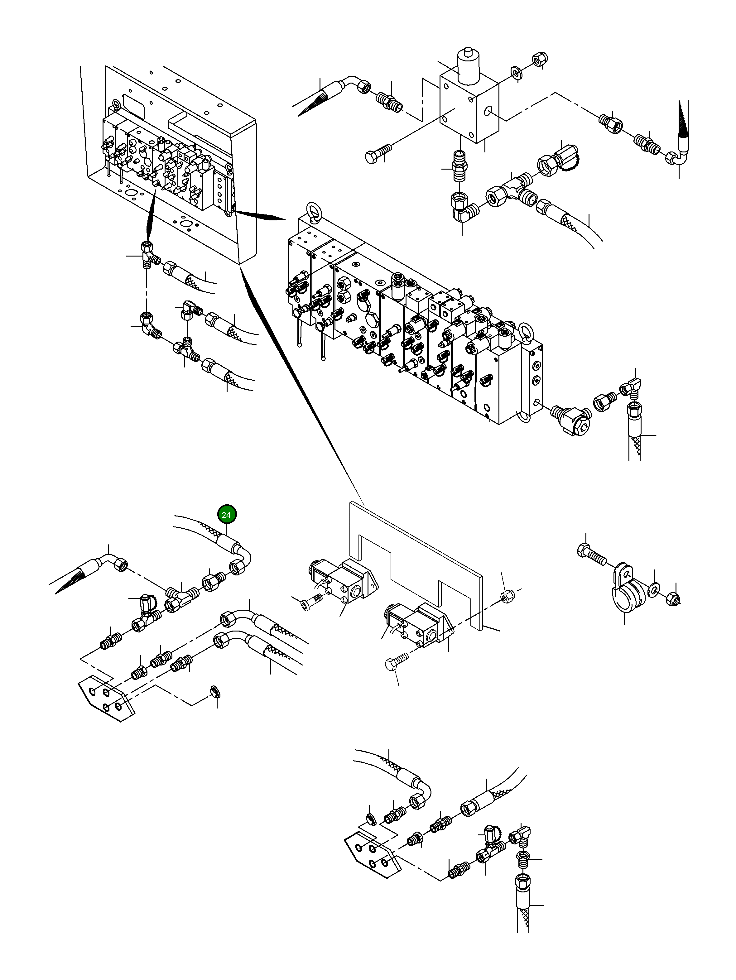 Шланг в сборе DN 08x720 643 706 40 Komatsu