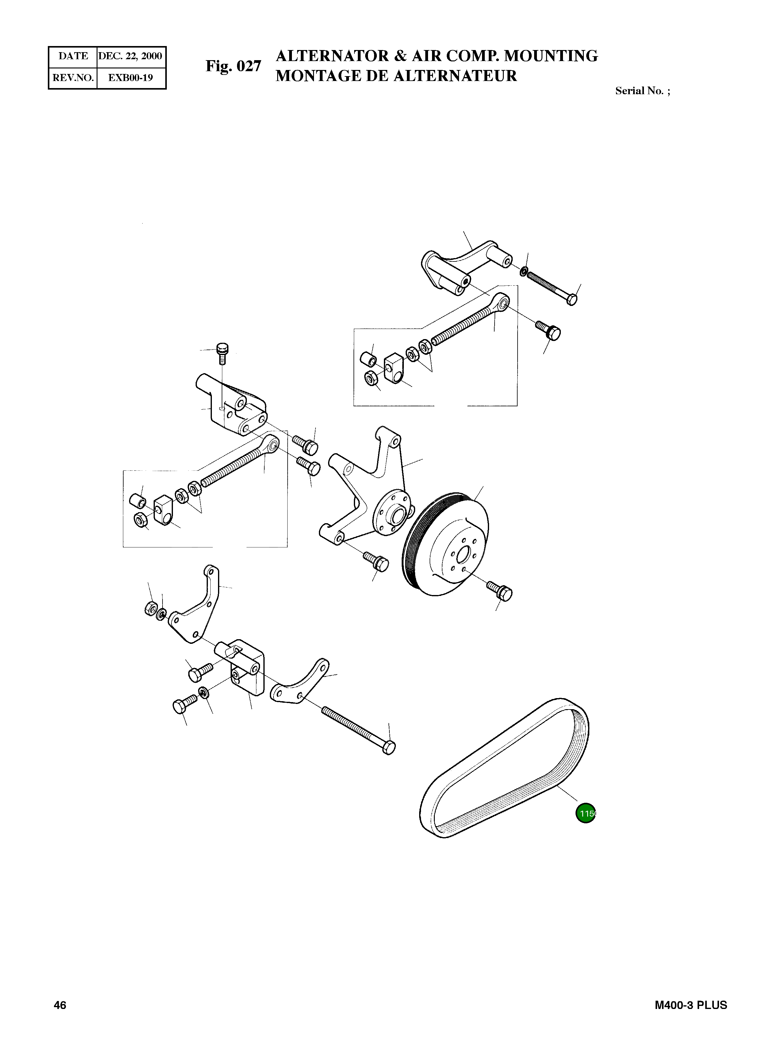 Поликлиновой ремень 65.96801-0126 Komatsu