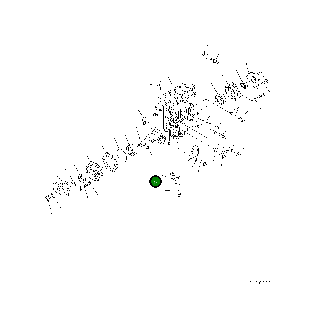 Центральный подшипник DK133306-0600 Komatsu