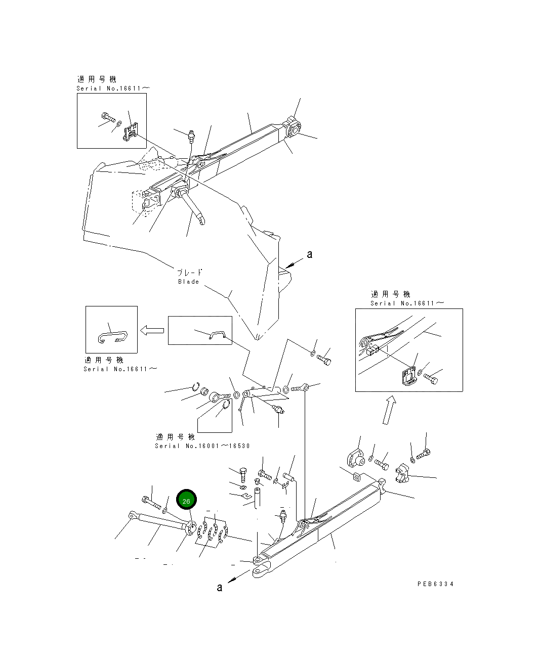 Шаровой штифт (приварной) 195-71-61270 Komatsu