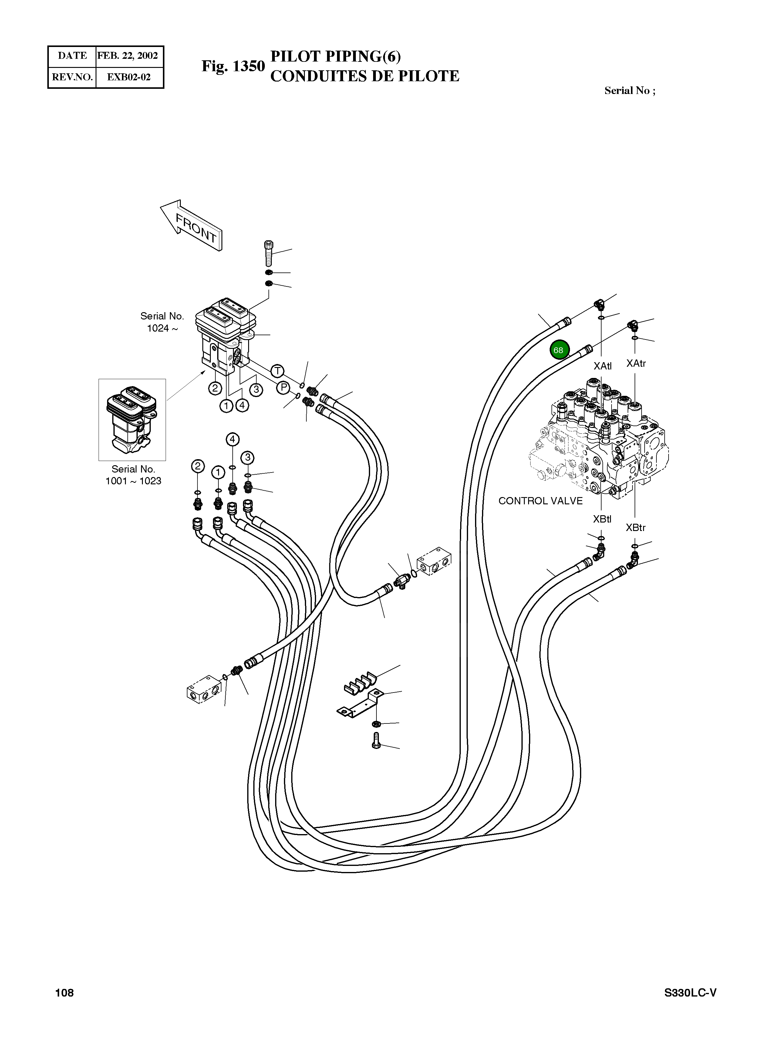 Шланг PF3/8-3800L 2184-1046D244 Komatsu