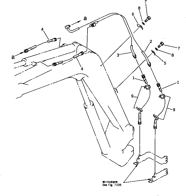 Шланг 20T-62-67710 Komatsu