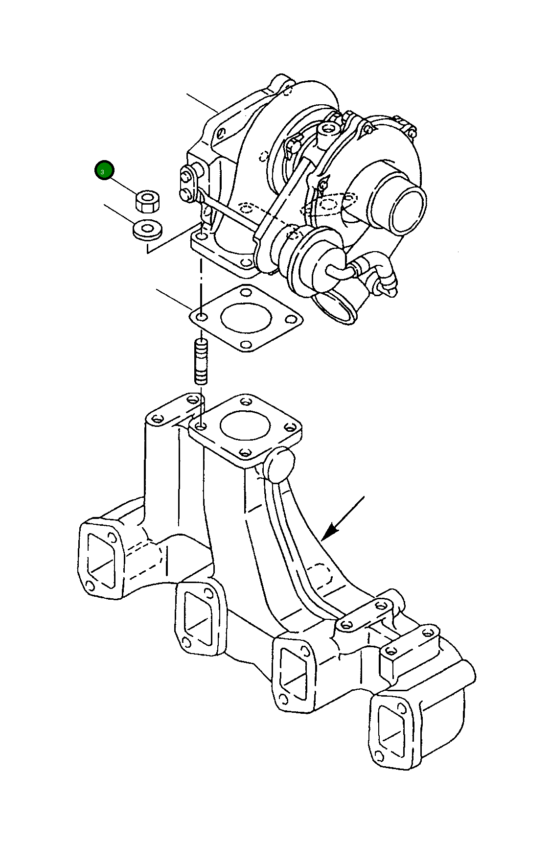 Гайка YM26703-080002 Komatsu