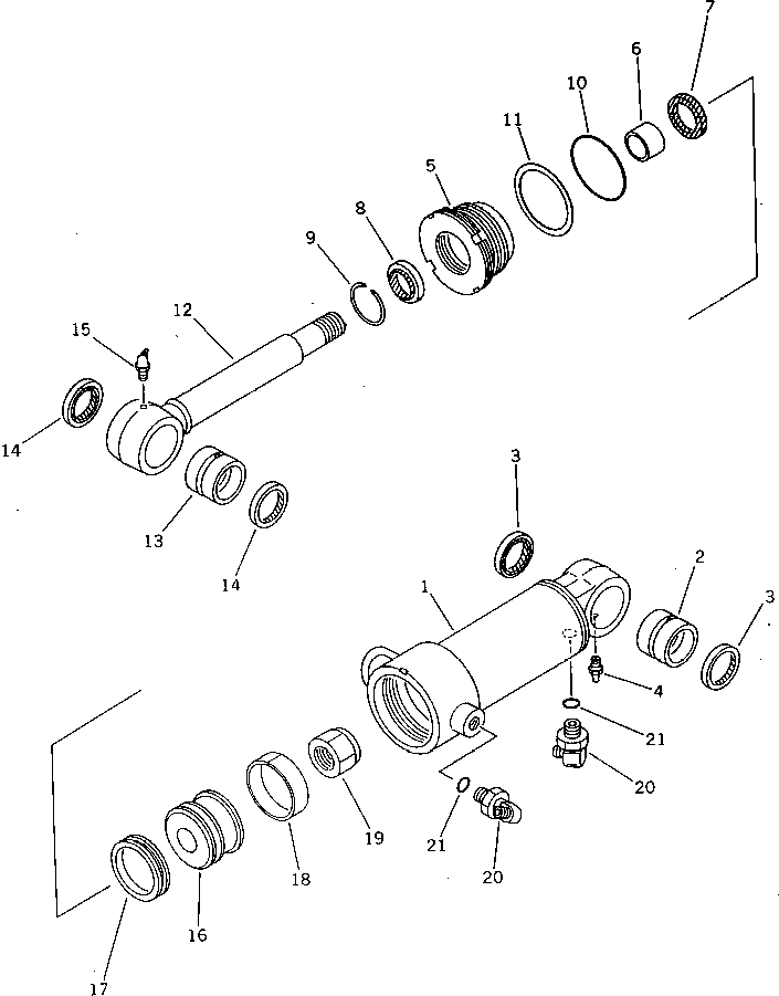 Гидроцилиндр отвала в сборе 20S-63-96300 Komatsu