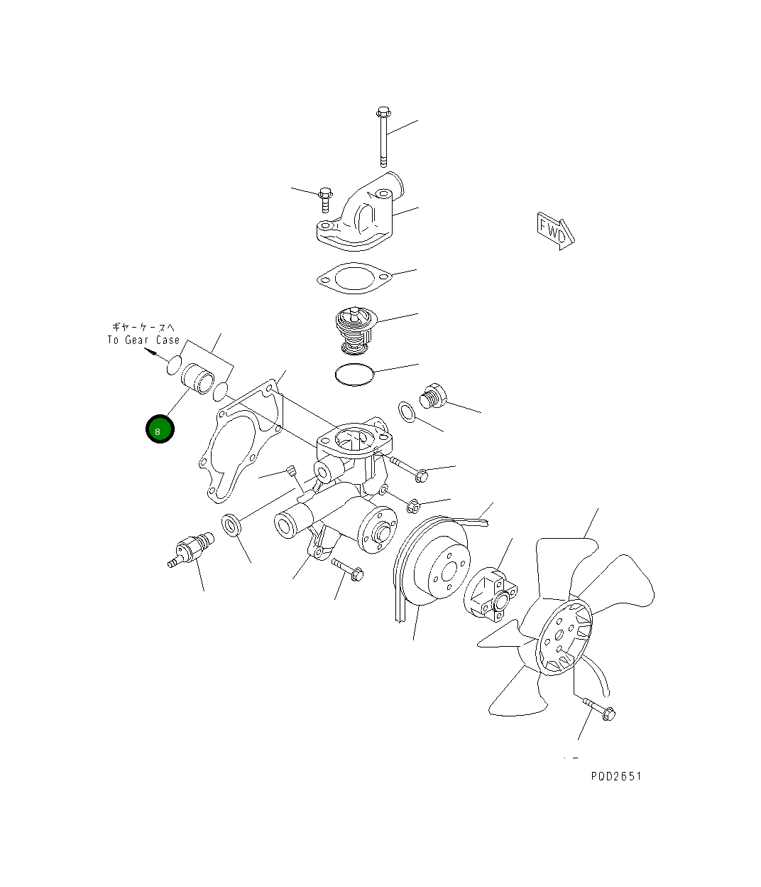 Шарнир YM119266-42050 Komatsu