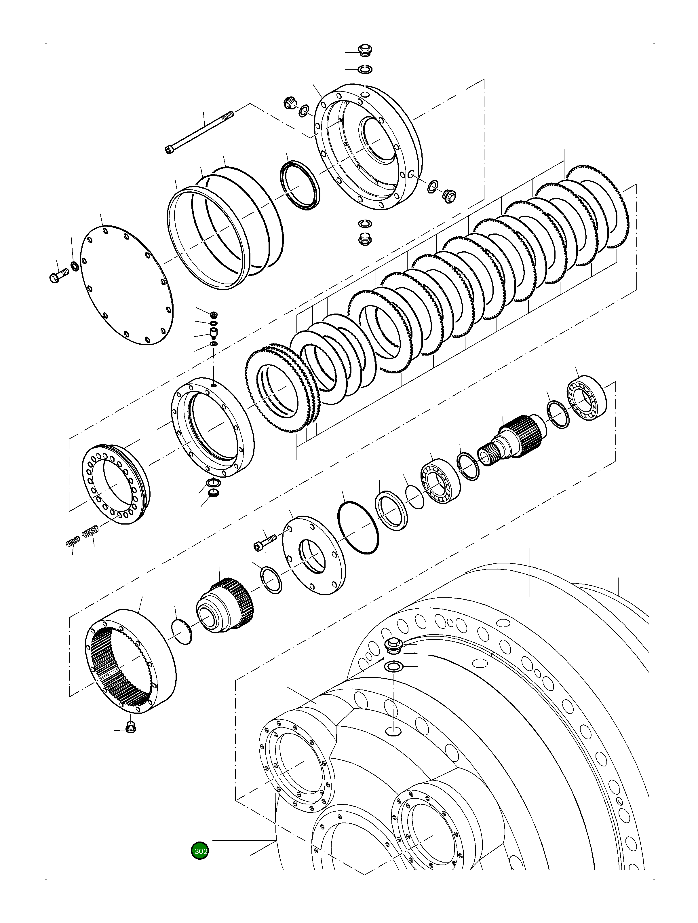 Полный комплект подшипников (без подшипников планетарного водила) 796 513 73 Komatsu