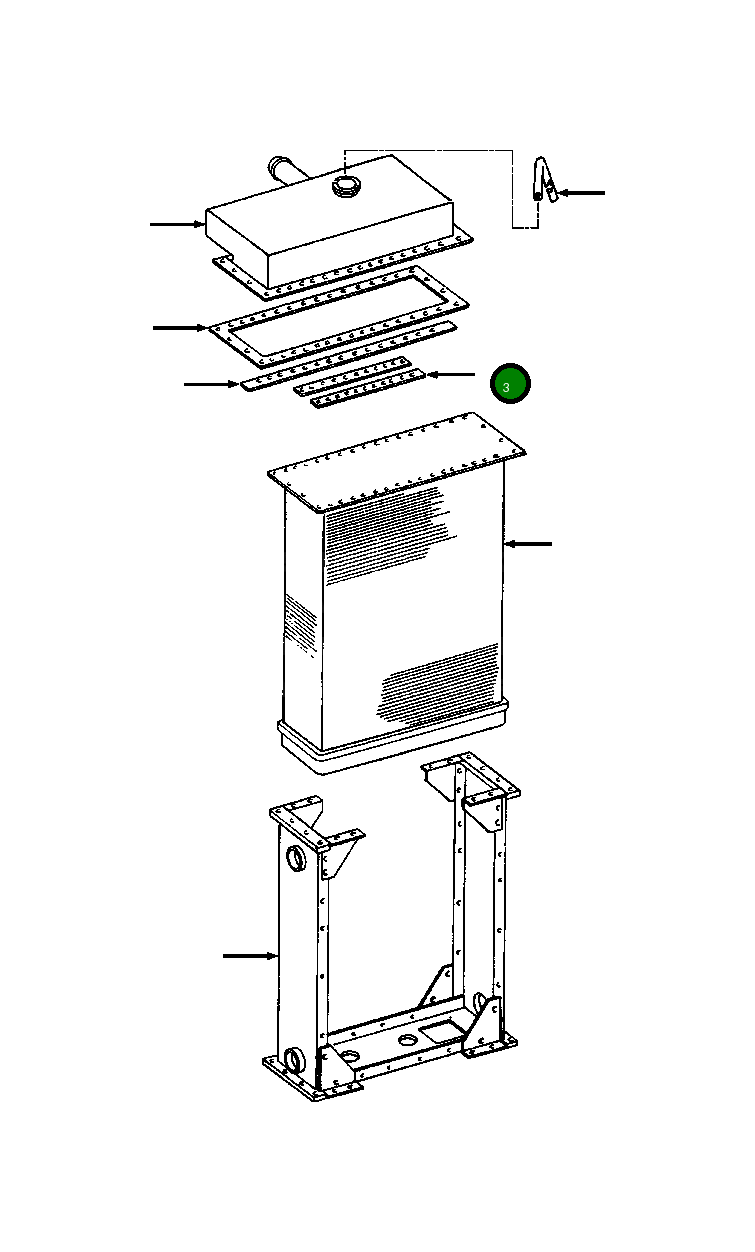 Штанга коллектора верхнего бака 630 489 C1 Komatsu