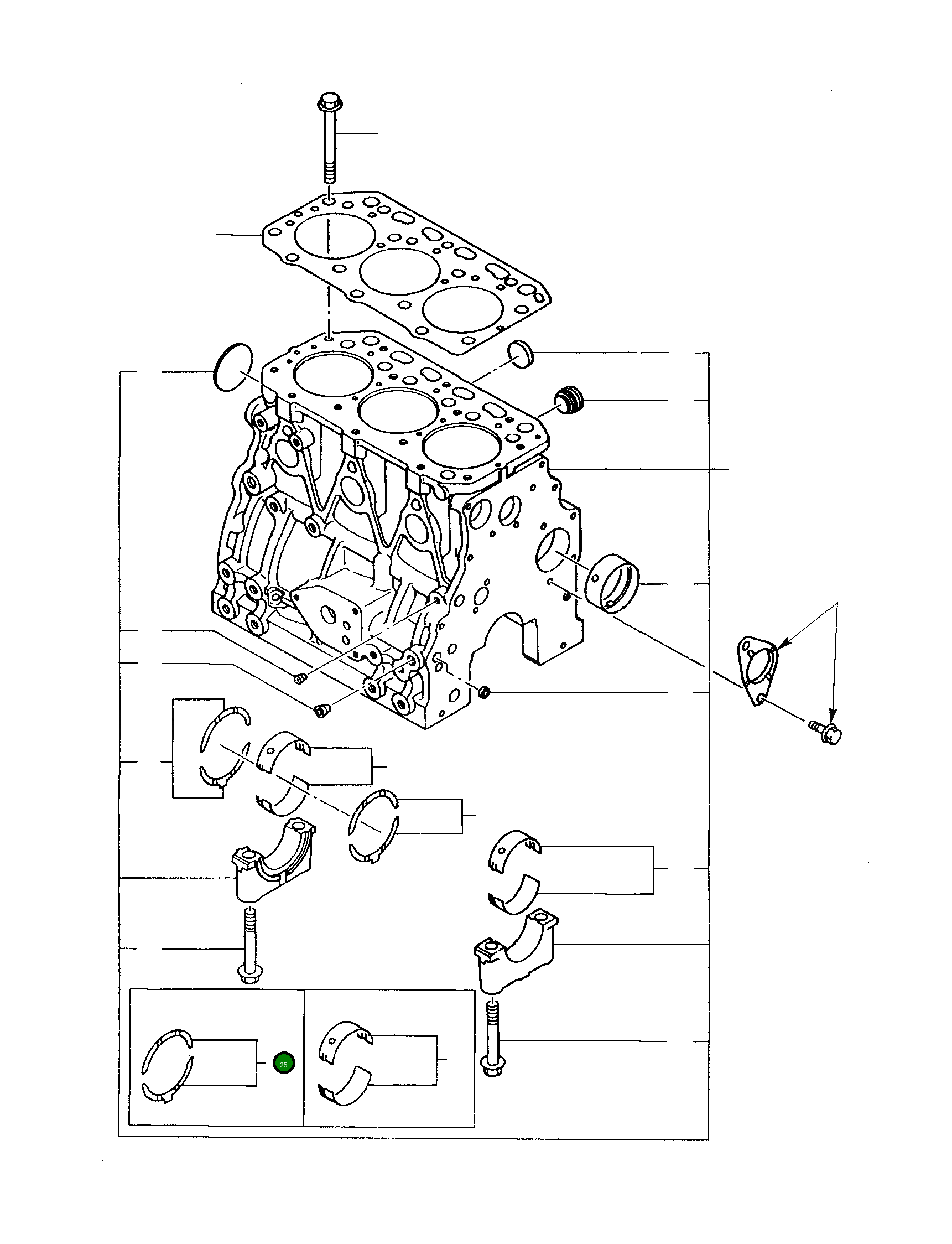 Упорный подшипник +0,25 мм YMR000163 Komatsu