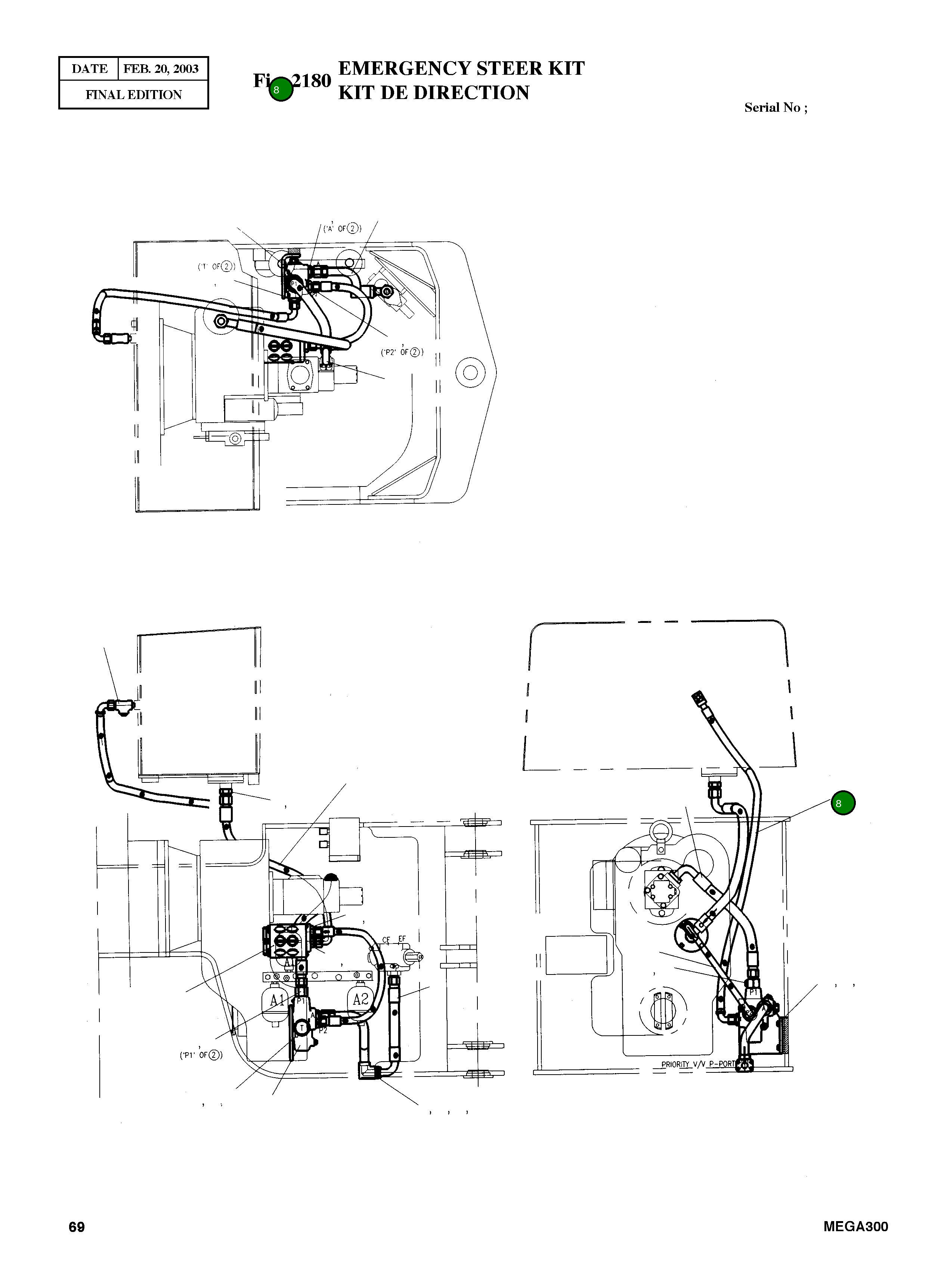 Шланг PF3/4-2300L 2184-1036D263 Komatsu