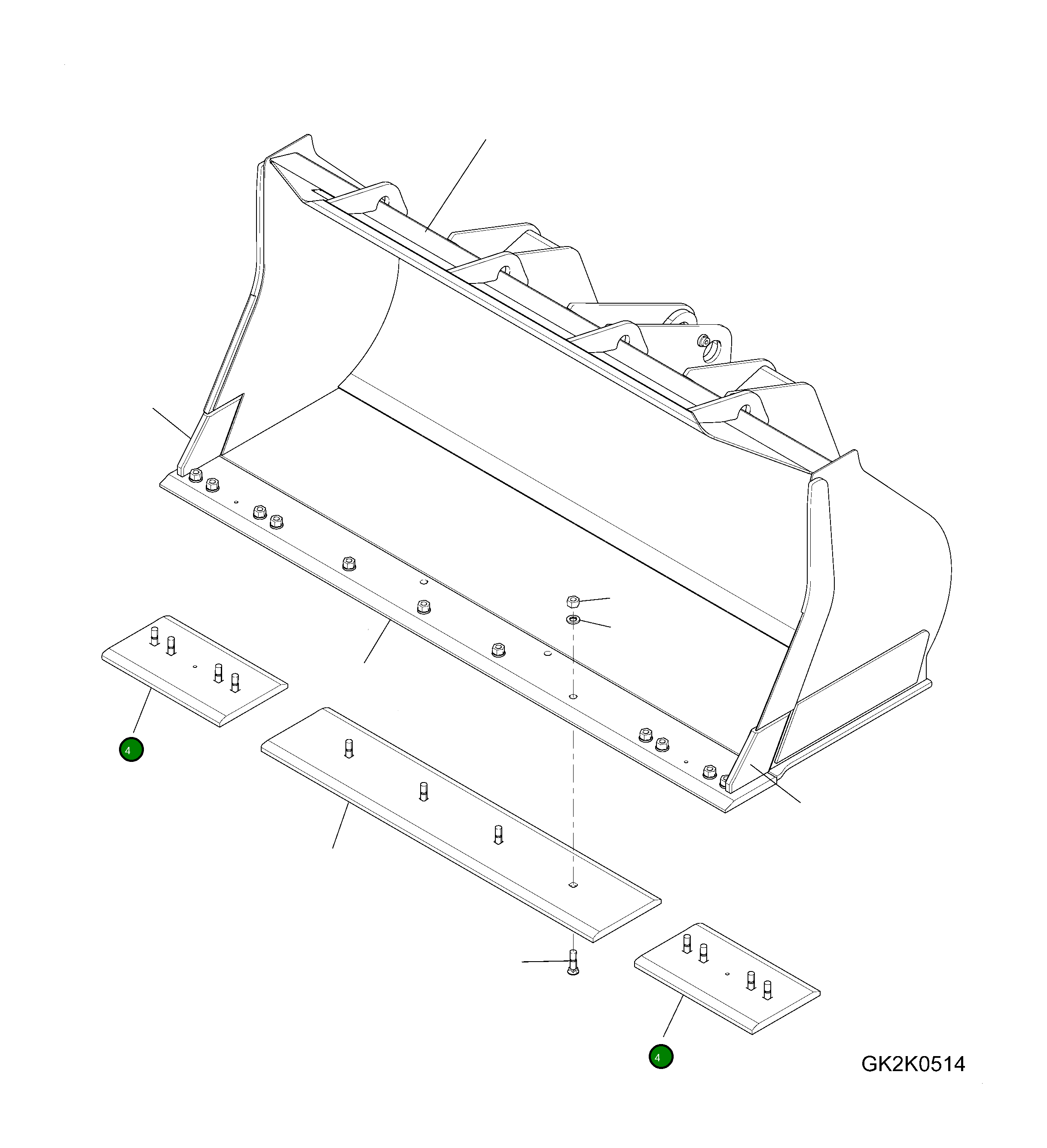 Отвал 424-70-H2C30 Komatsu