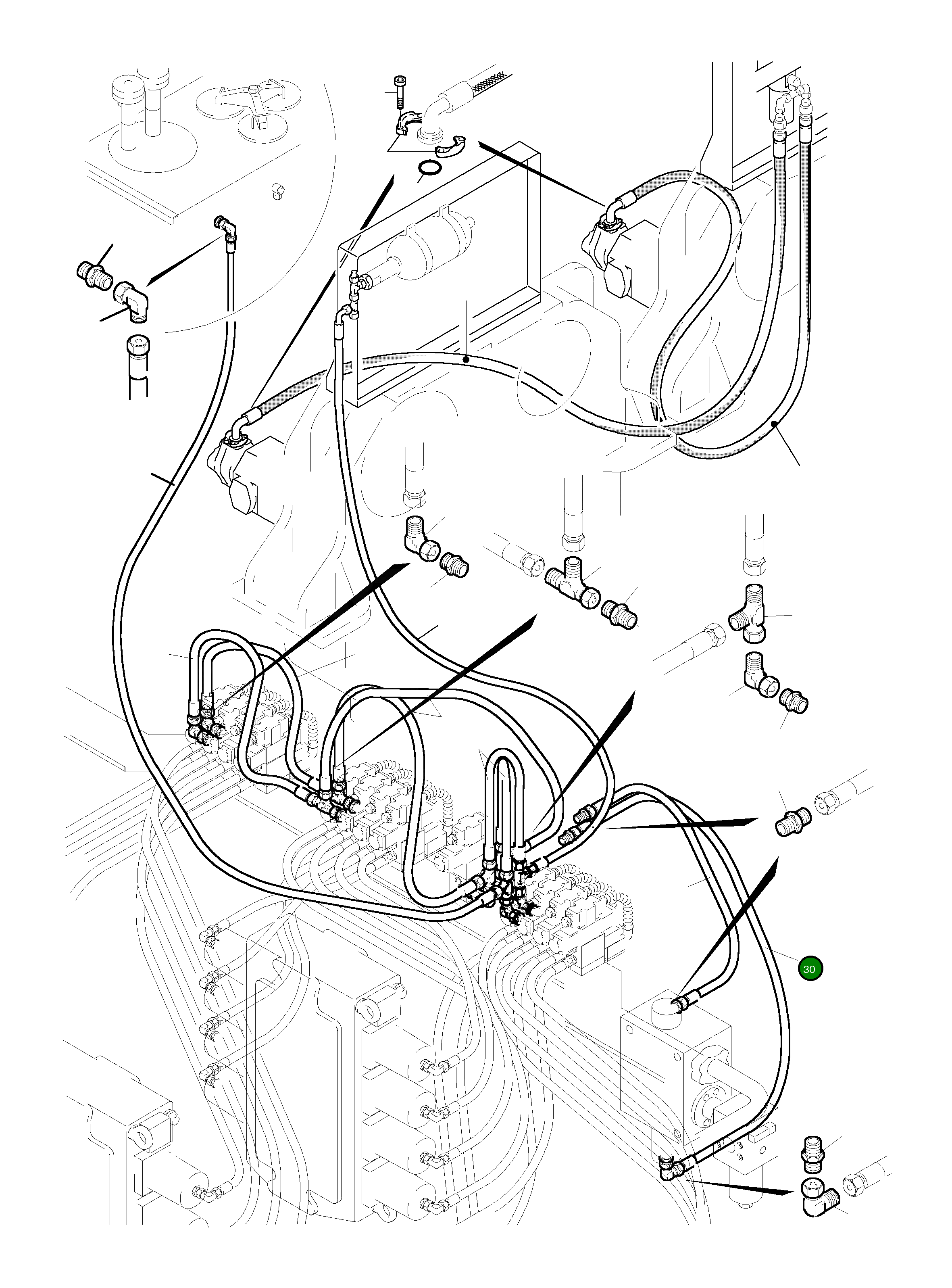 Шланг в сборе DN10 x 990 647 878 40 Komatsu