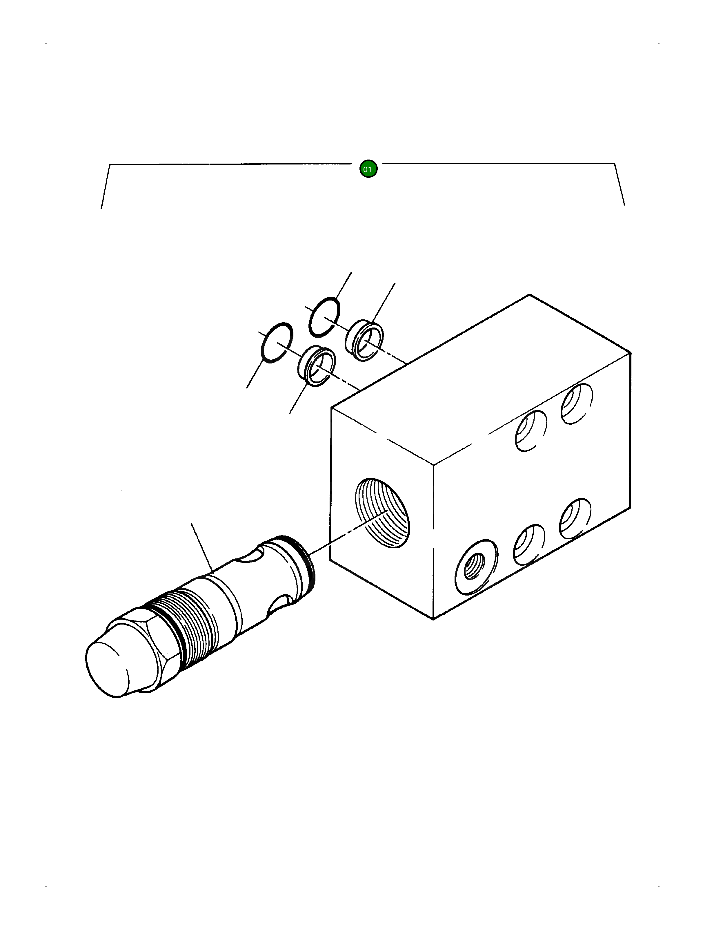 Клапан сброса давления с предварительным управлением, без регулировки давления 906 861 40 Komatsu