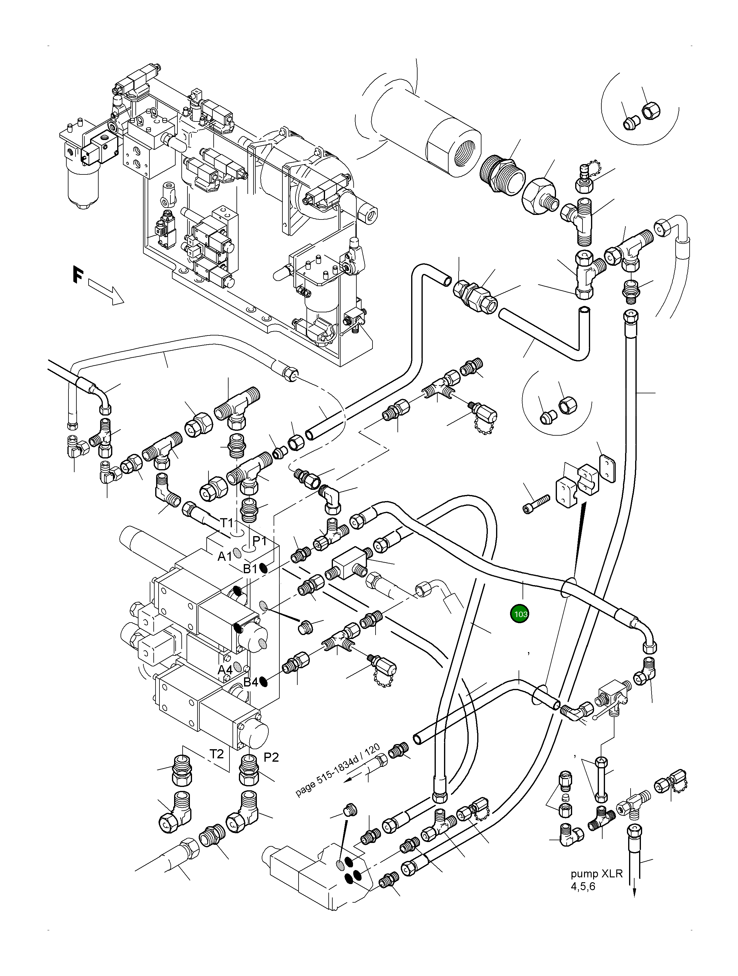 Шланг в сборе DN 10x1090 516 050 98 Komatsu