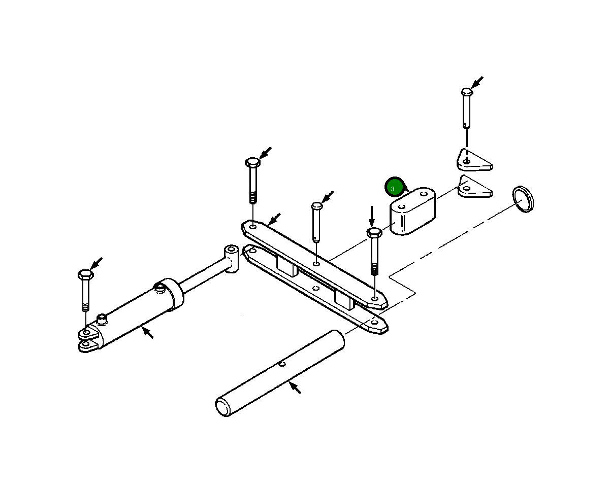 Монтажная штанга соединения 1287 992 H1 Komatsu