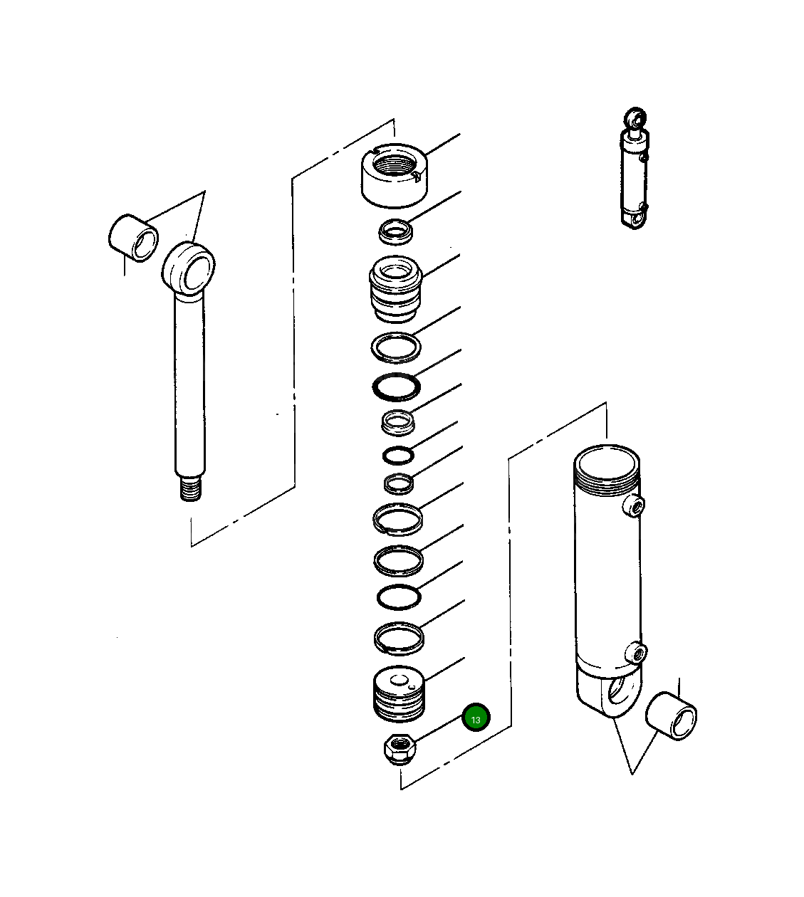 Стопорная гайка - 1-1/8NF 25 721 R1 Komatsu
