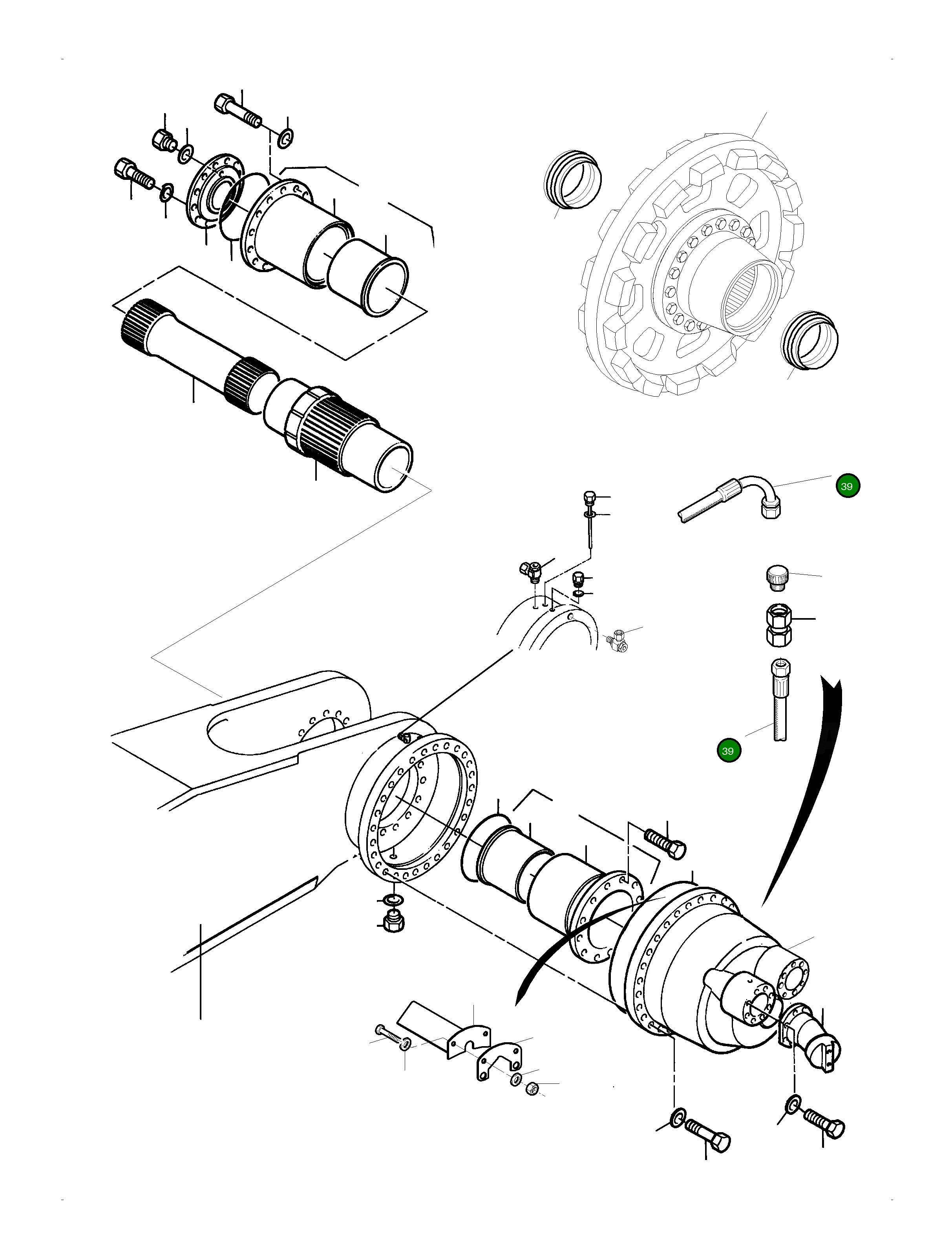 Шланг в сборе .DN 16x3450 941 139 40 Komatsu