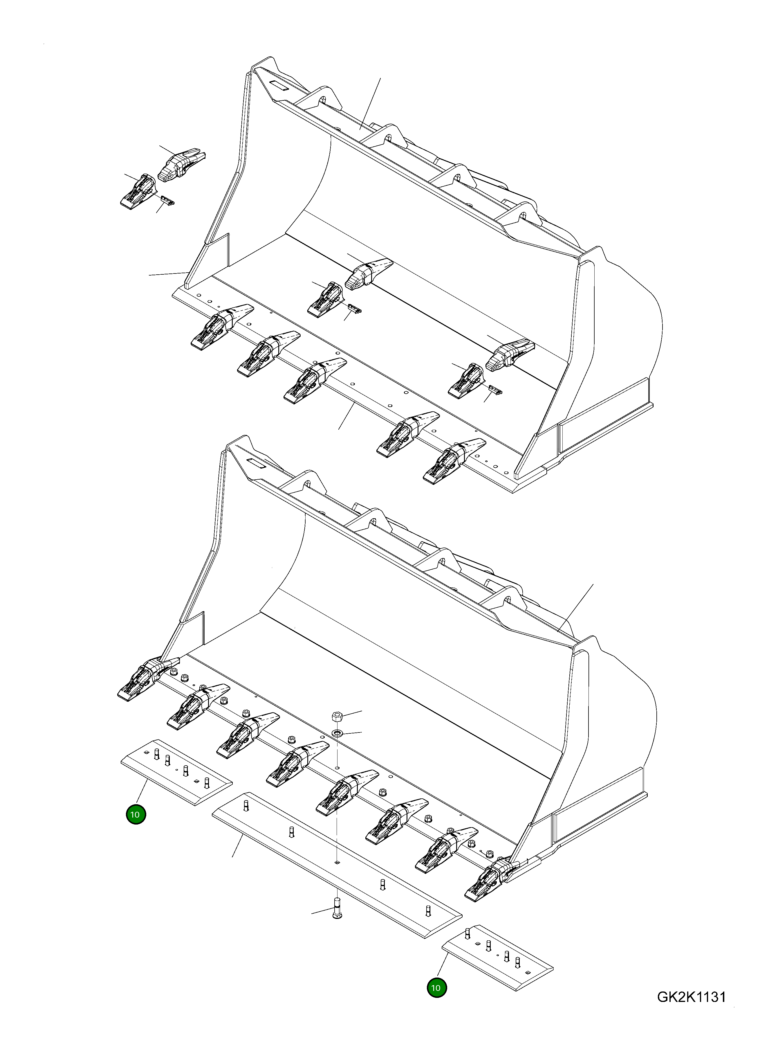 Отвал 421-77-H2470 Komatsu