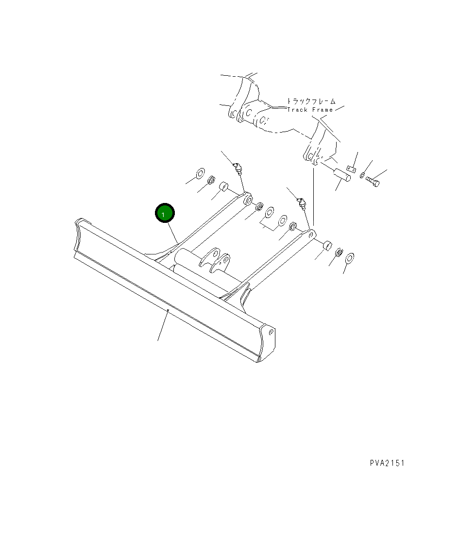 Отвал в сборе 21X-970-0010 Komatsu