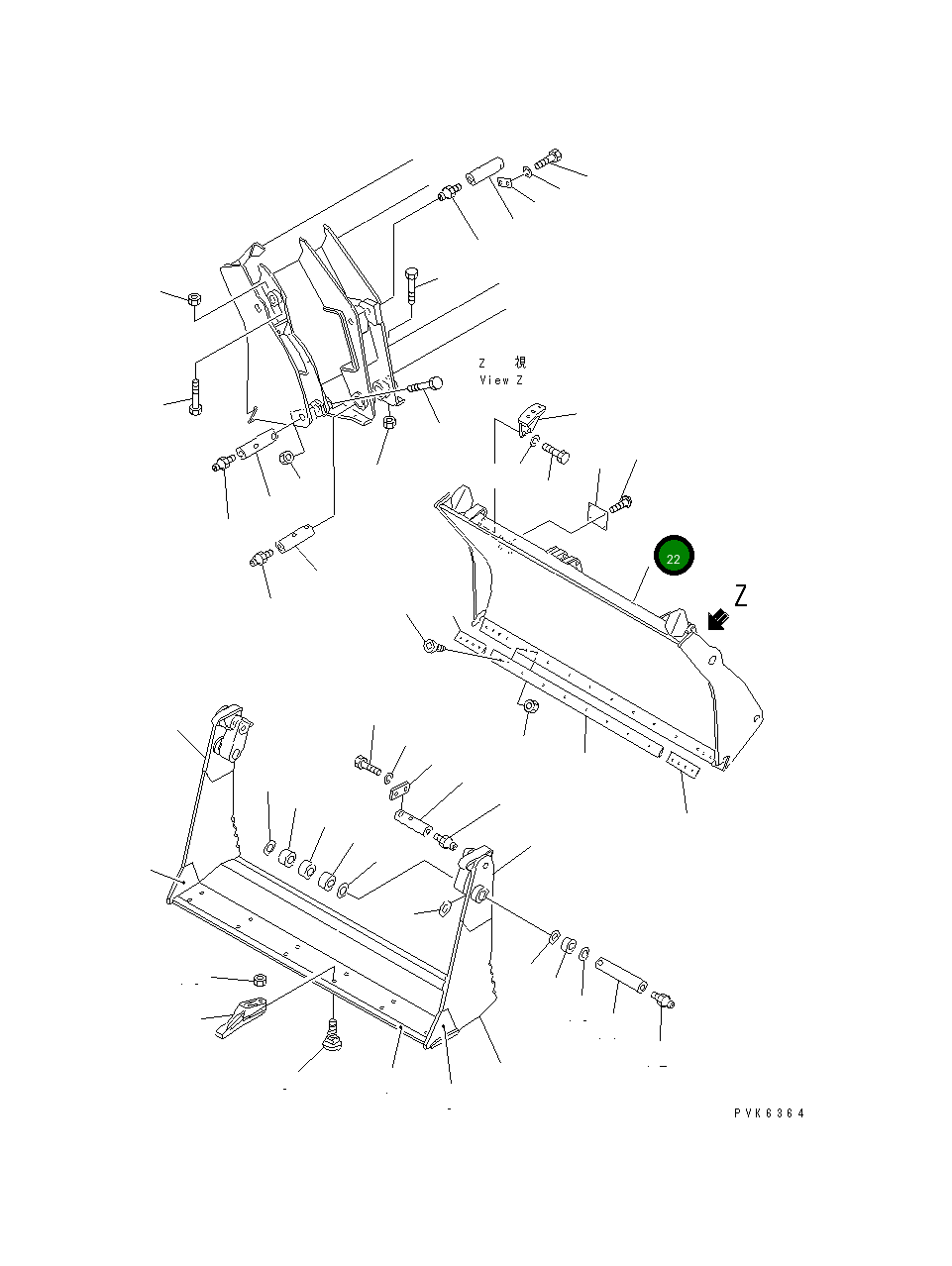Отвал 113-Y23-1140 Komatsu