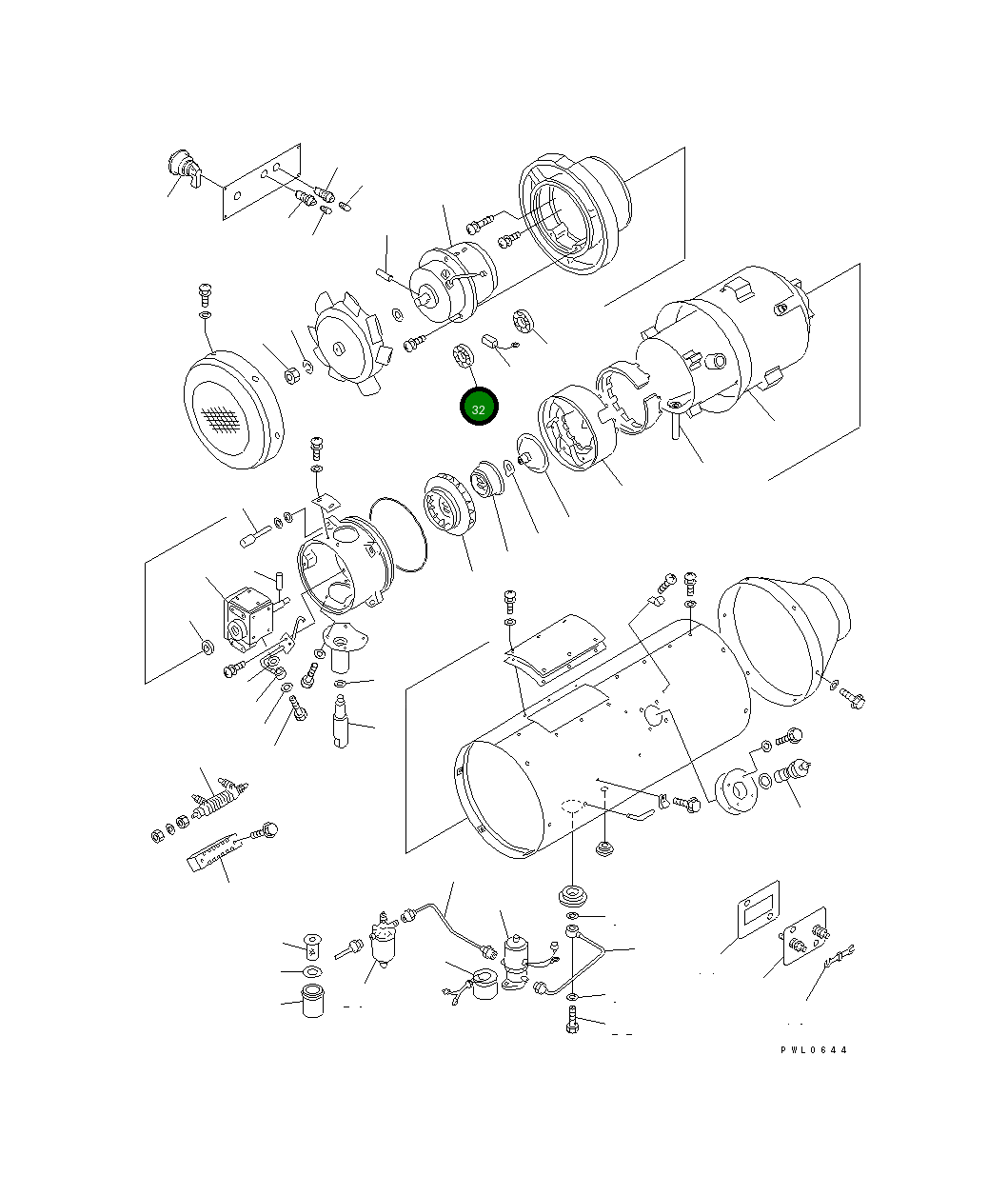 Подшипник электродвигателя MK001067 Komatsu