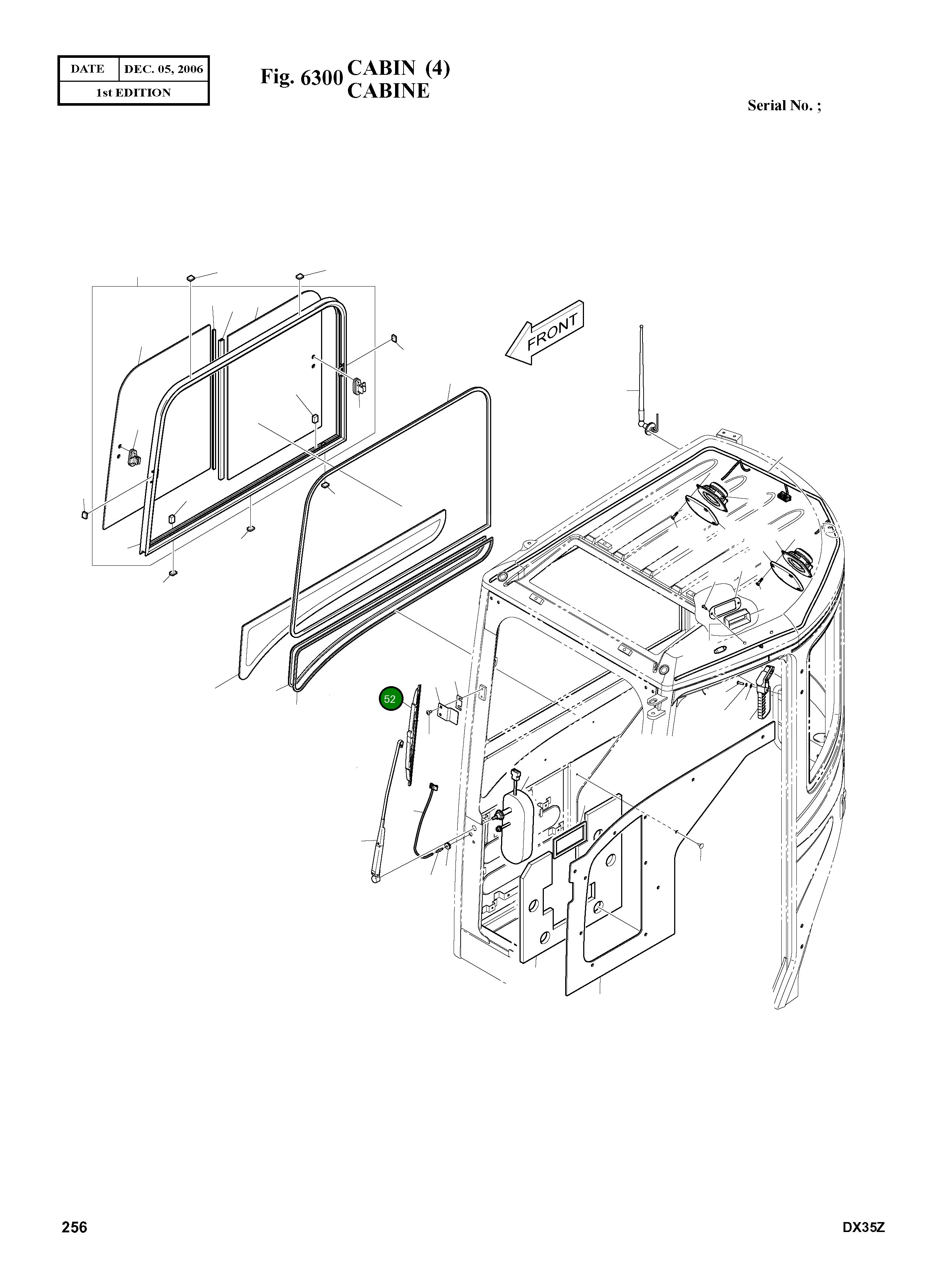 Электродвигатель стеклоочистителя 2507-6006 Komatsu