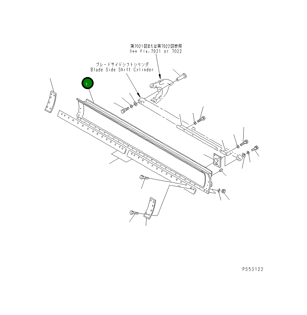 Отвал 23F-70-11111 Komatsu