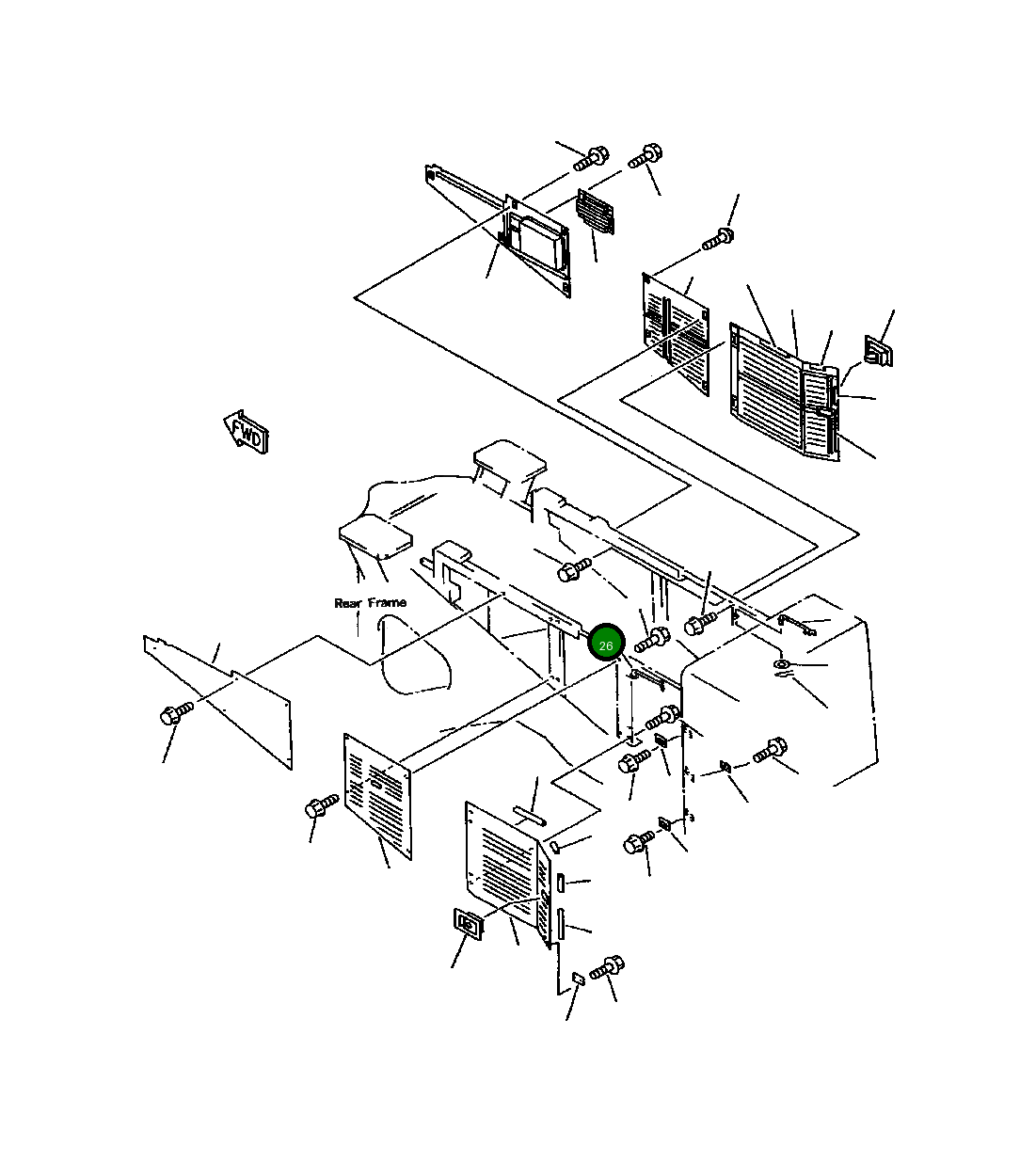 Левая штанга 427-54-13740 Komatsu