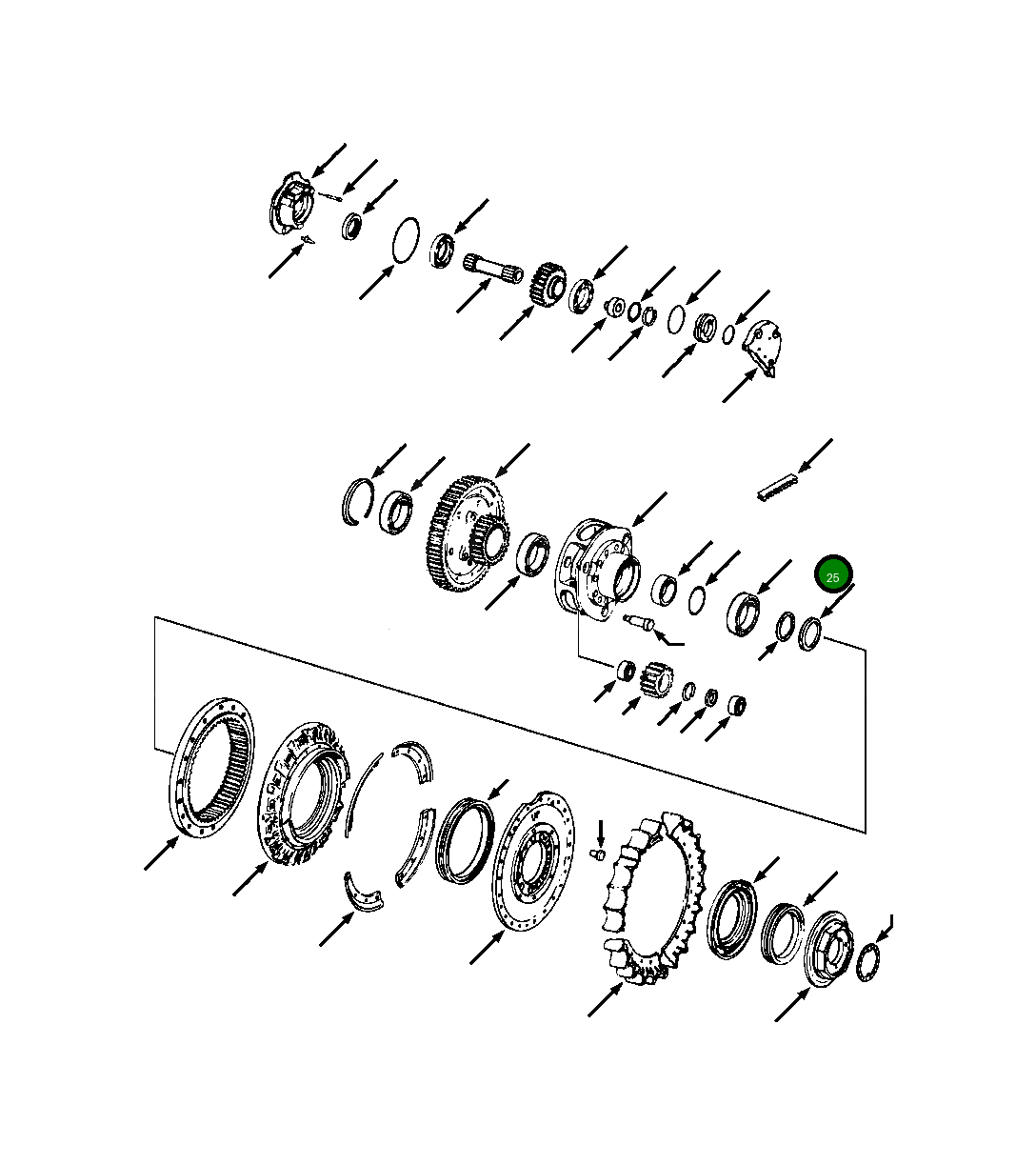 Конический роликовый подшипник 716 808 C91 Komatsu
