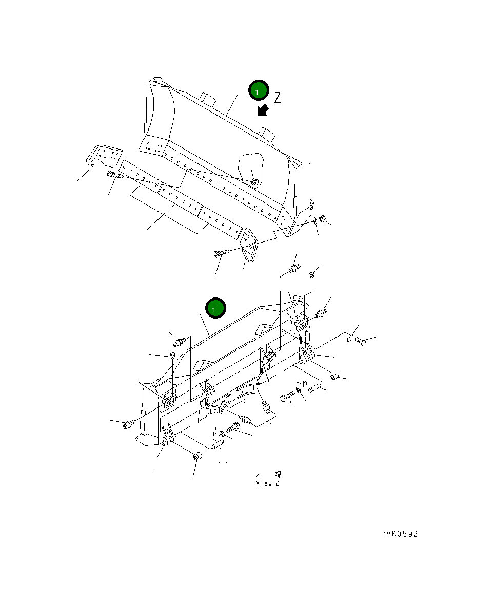 Отвал в сборе 14U-952-1110 Komatsu
