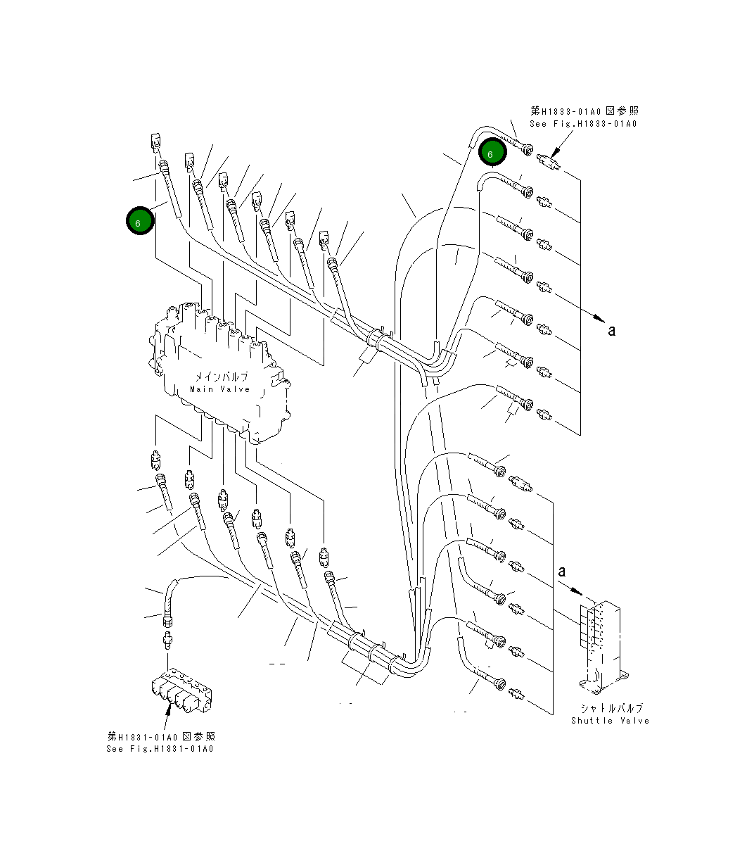 Шланг 520MM 20Y-62-K1960 Komatsu