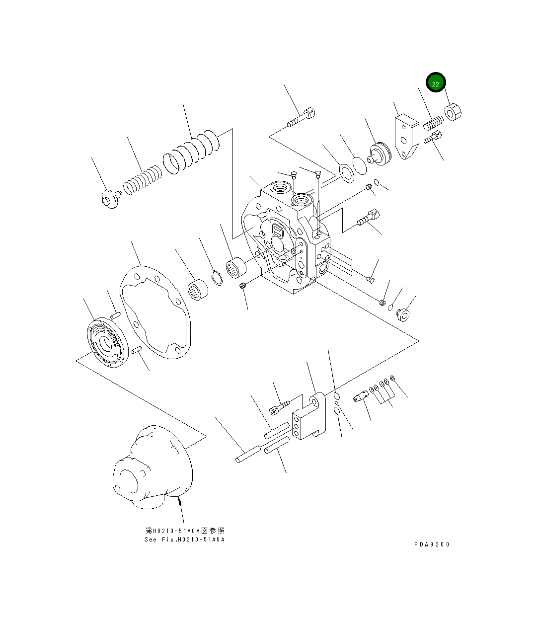 Гайка UC1301987009 Komatsu