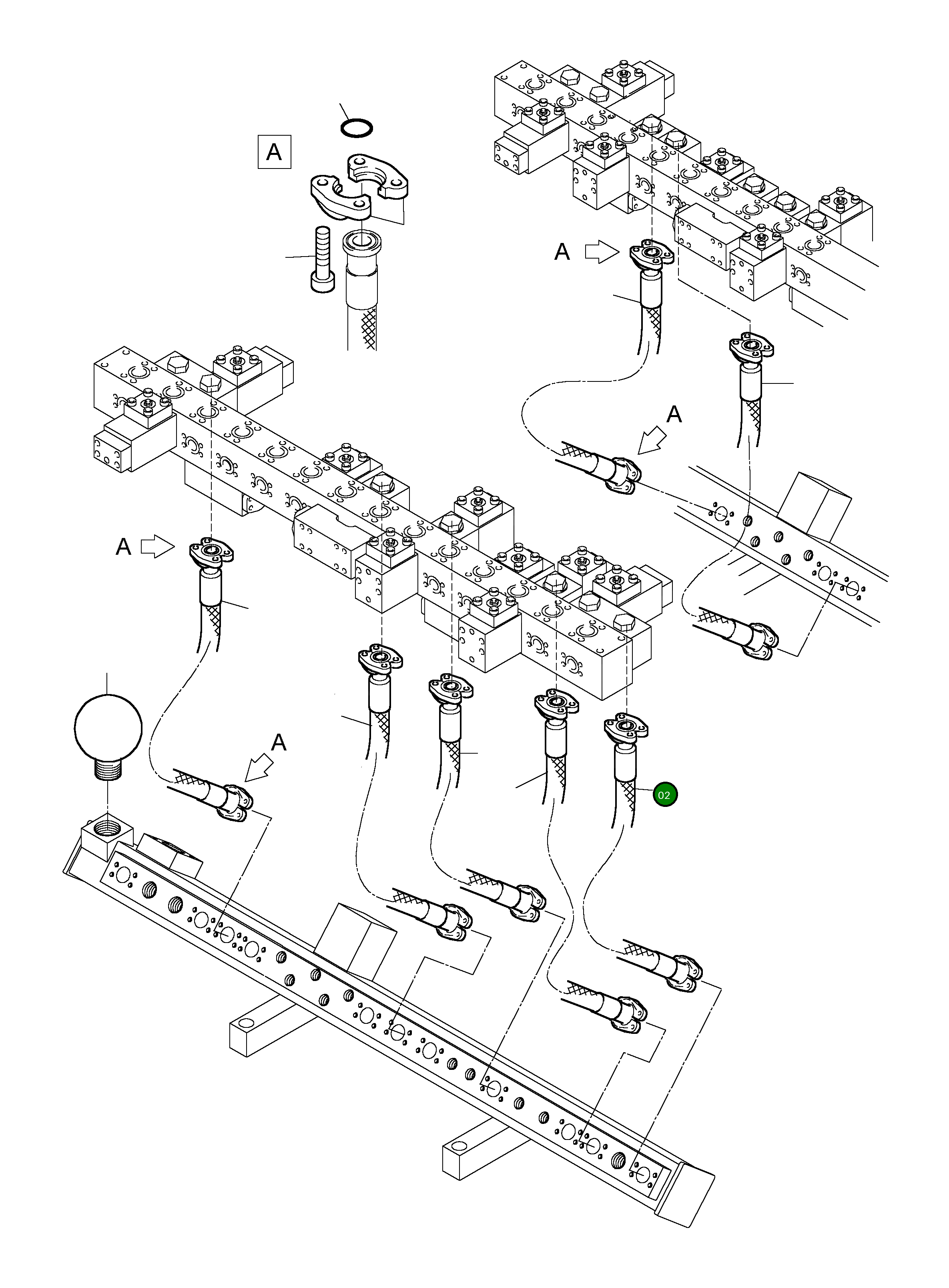 Шланг в сборе DN 50x1960 516 153 98 Komatsu