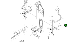 Шланг 1600MM 20Y-970-5671 Komatsu